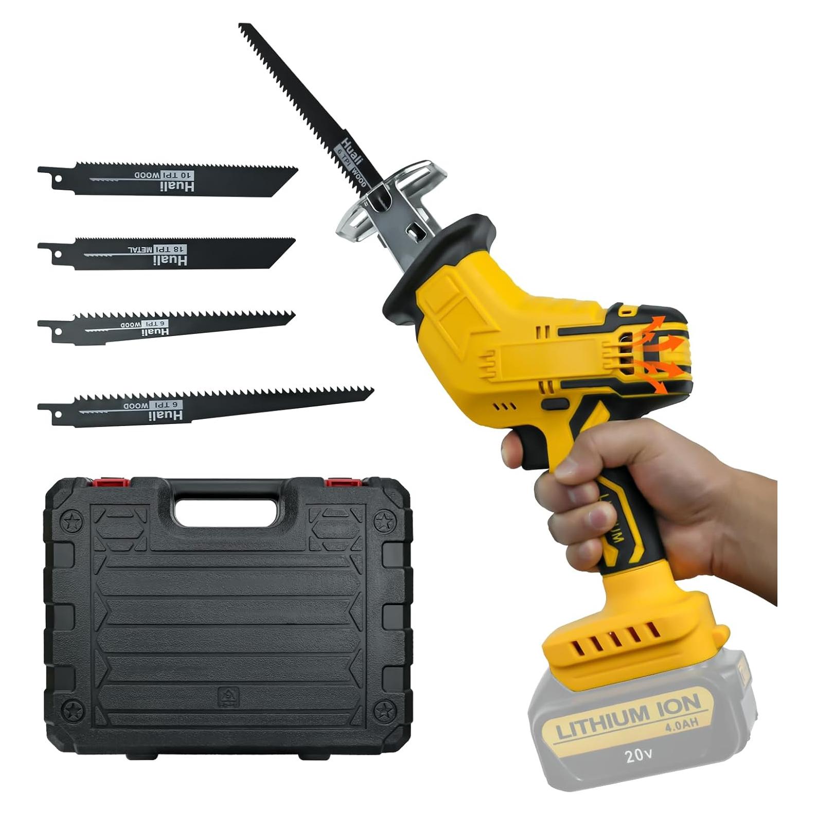 Sierra Recíproca Inalámbrica DeWalt 20V, 4 Hojas, 0-3000 SPM