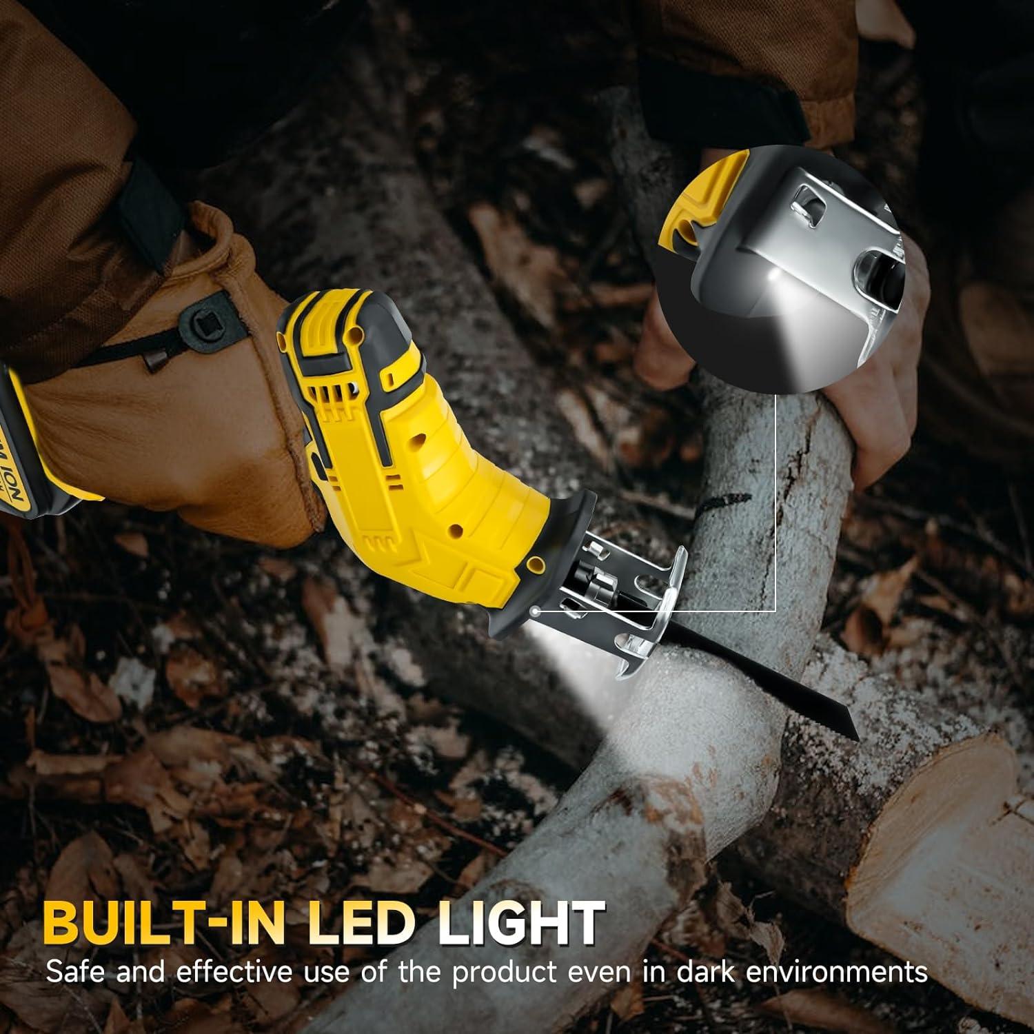 Sierra Recíproca Inalámbrica DeWalt 20V, 4 Hojas, 0-3000 SPM