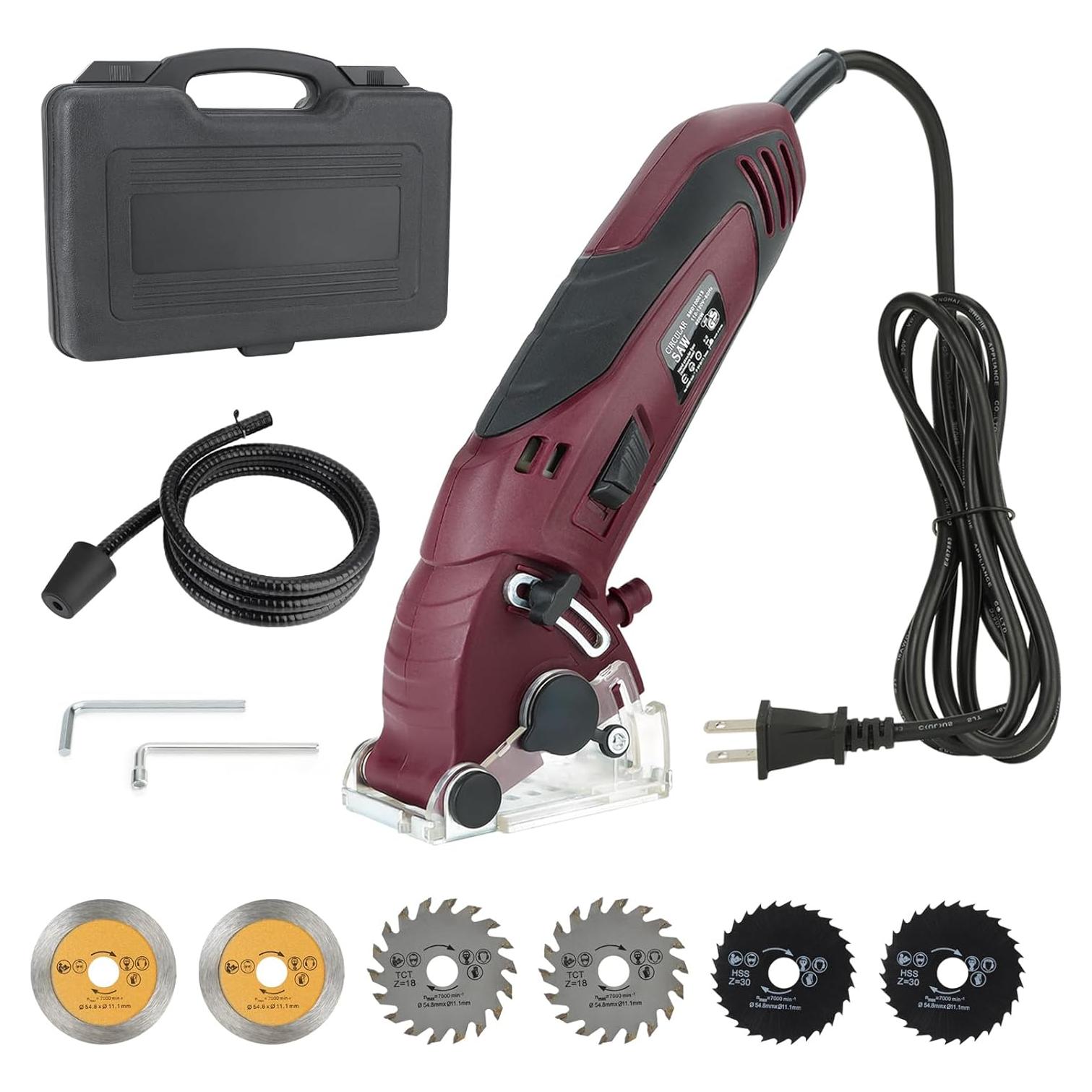 Sierra Circular Mini BDJHMP 400W 2.54kg 6 Cuchillas 1.27cm