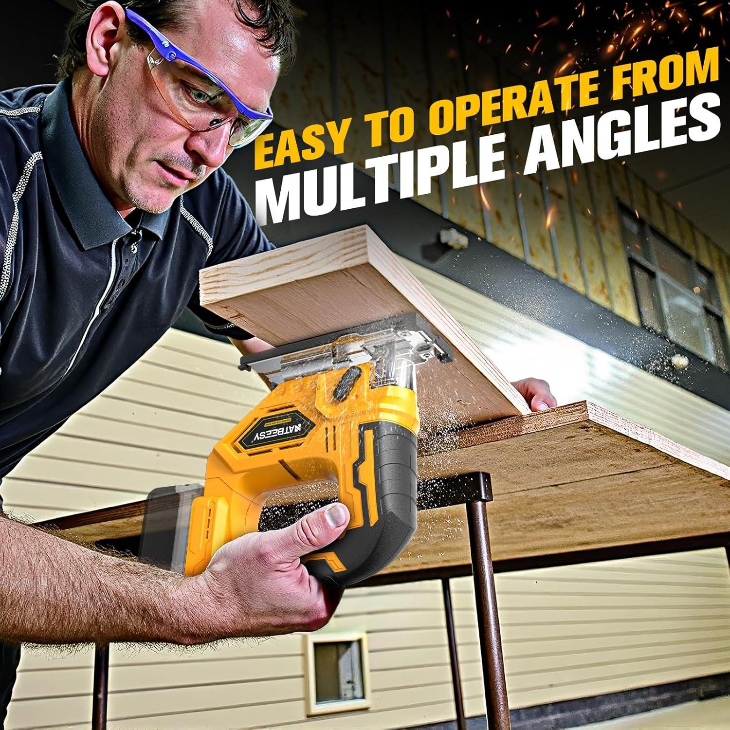 Sierra de calar inalámbrica NATBEESY 20V, 2900RPM, 45°