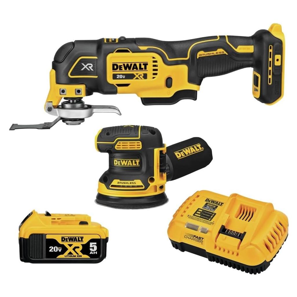 Kit DEWALT 20V MAX Lijadora Orbital y Herramienta Oscilante
