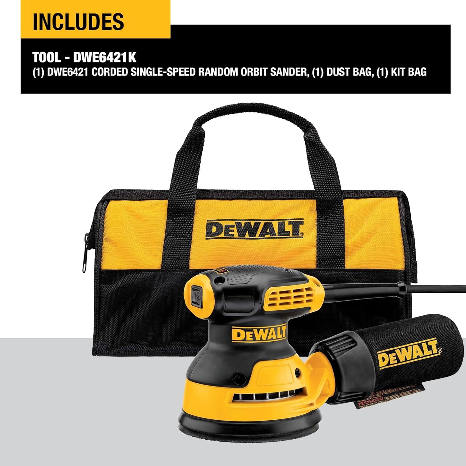 Lijadora Orbital DEWALT DWE6421 12,000 OPM 5"