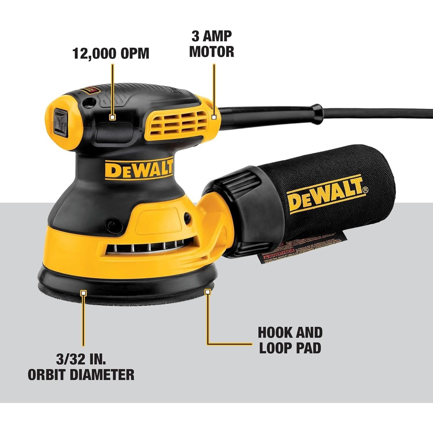 Lijadora Orbital DEWALT DWE6421 12,000 OPM 5"