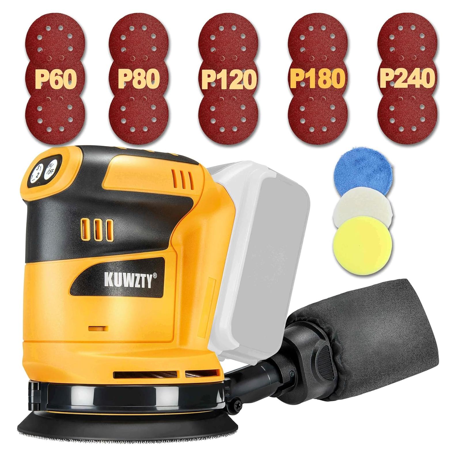 Lijadora Orbital KUWZTY 20V 5" Velocidad Variable con Polvo