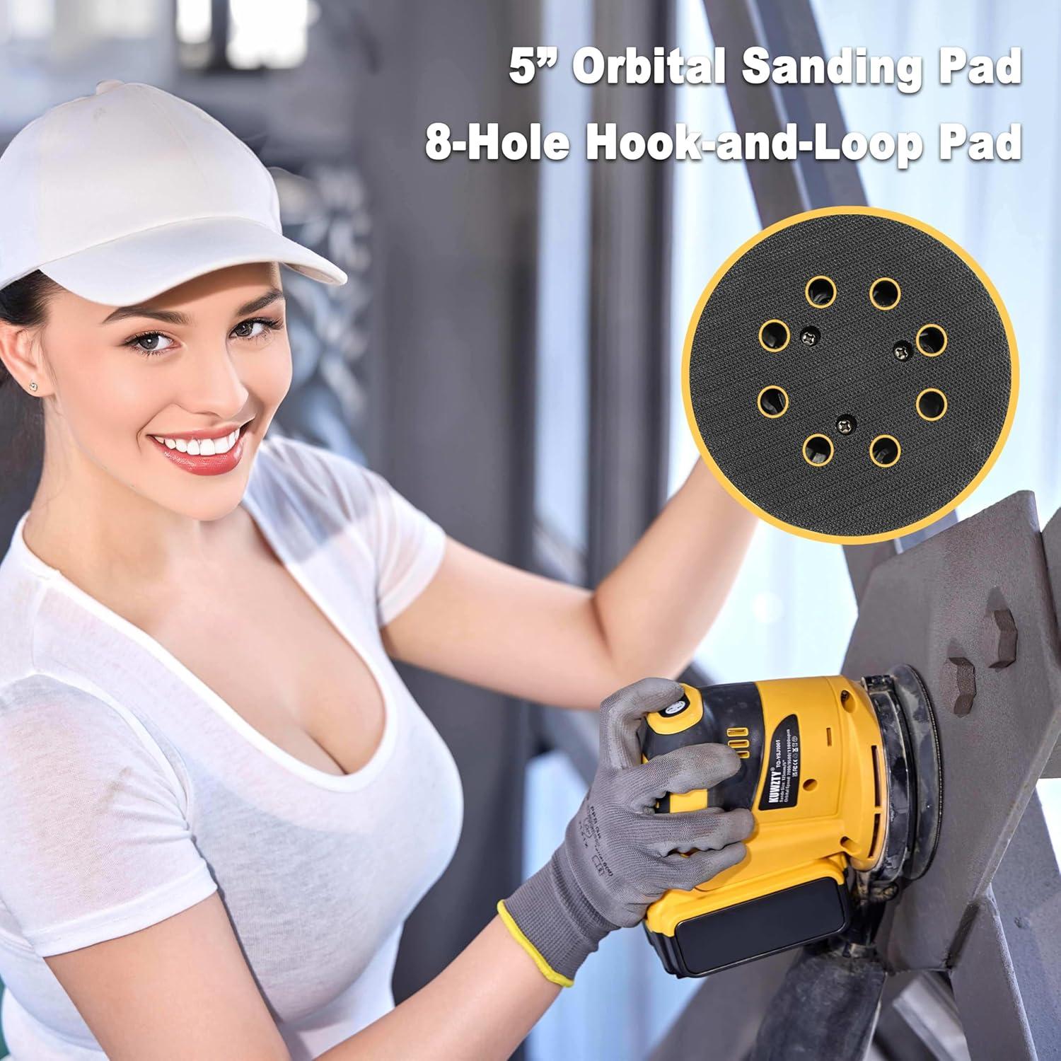 Lijadora Orbital KUWZTY 20V 5" Velocidad Variable con Polvo