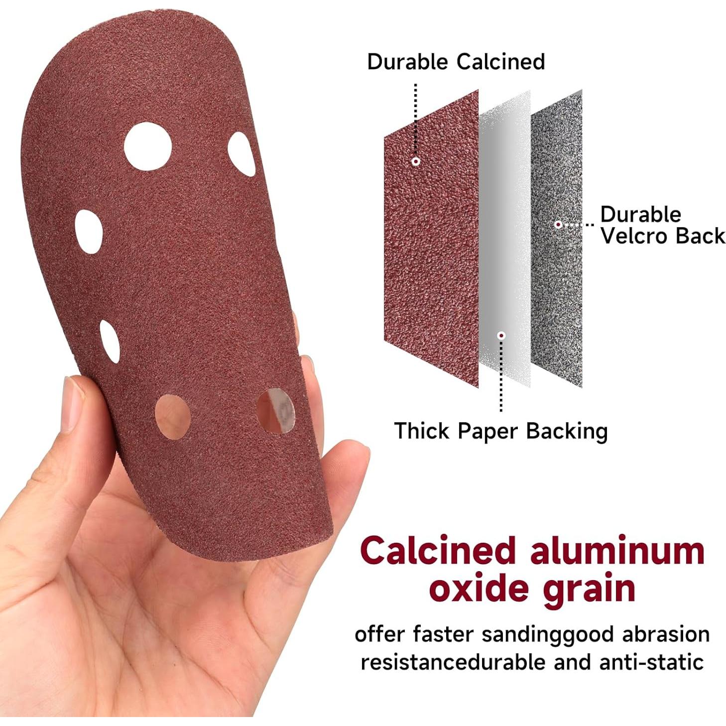 165 Discos de Lijado 5 Pulgadas POTUINOM Grano Variado