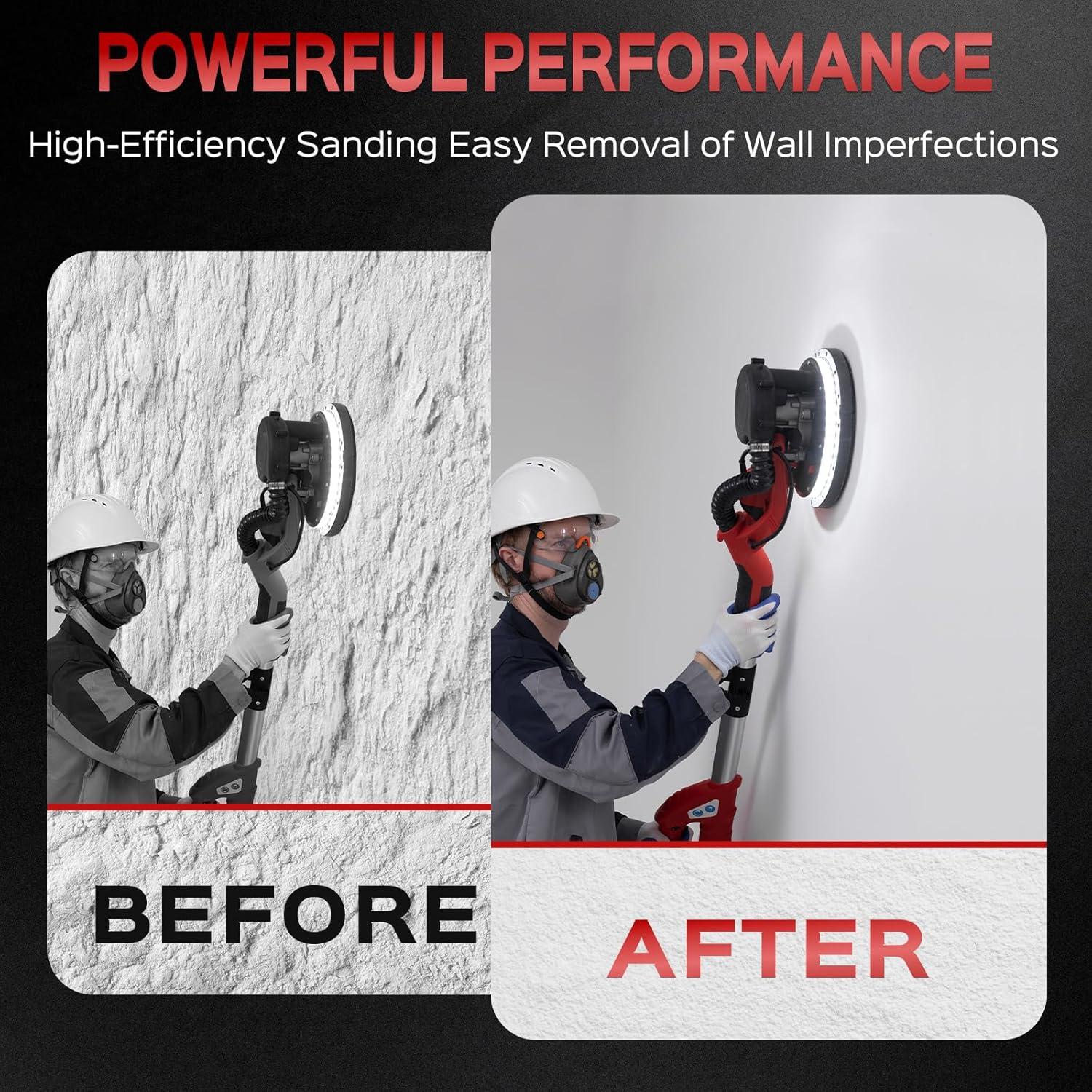 Lijadora de Drywall IMQUALI 8A 7 Velocidades Luz LED