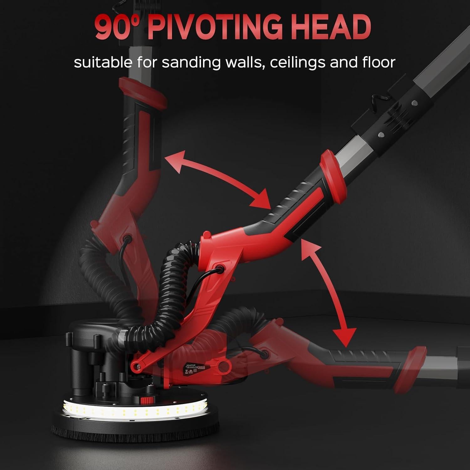 Lijadora de Drywall IMQUALI 8A 7 Velocidades Luz LED