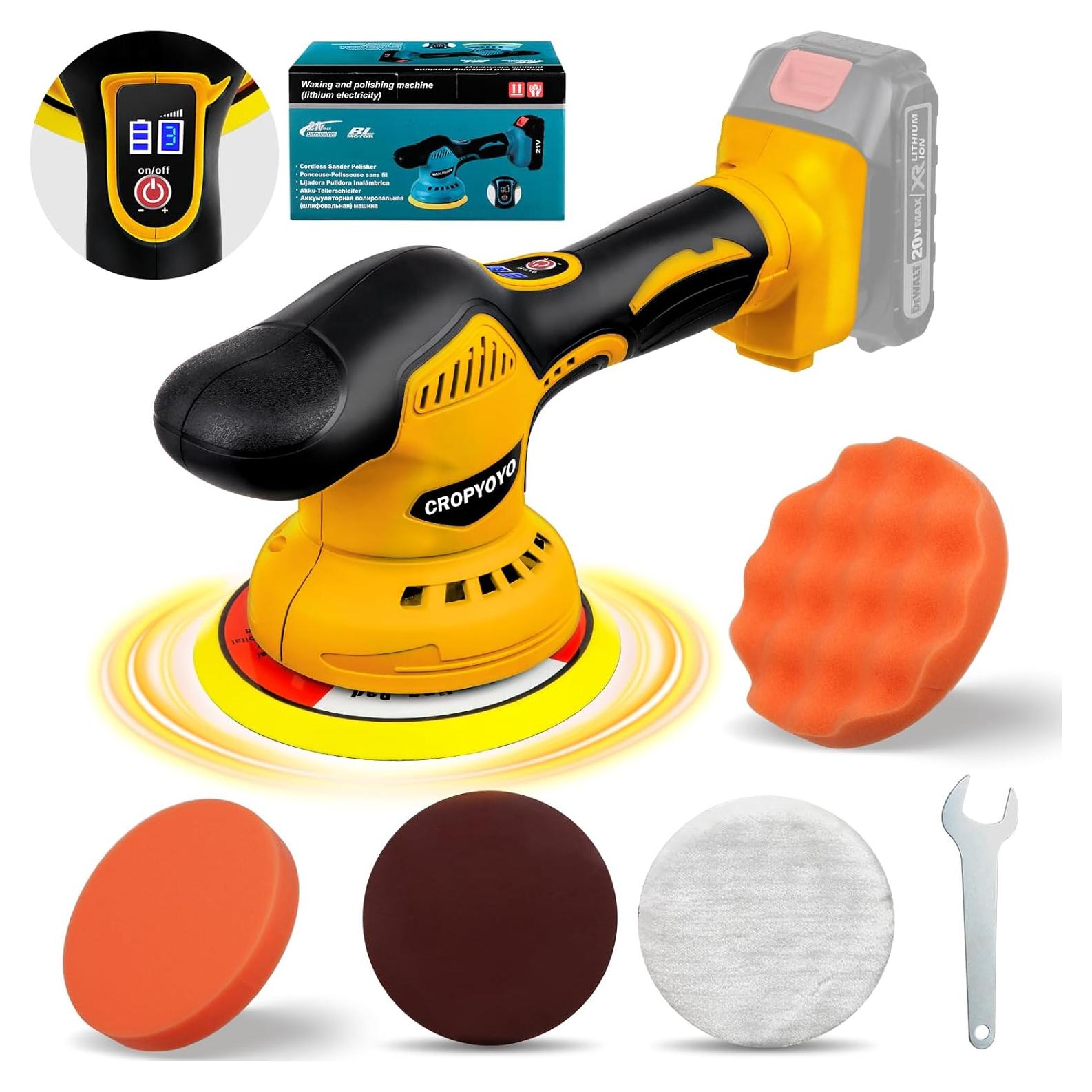 Pulidora Inalámbrica Cropyoyo DWPGJ-0199 21V 6 Velocidades