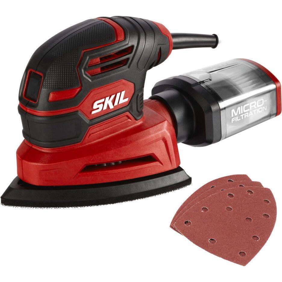 Lijadora de Detalle SKIL SR250801 con 3 Papeles de Lija