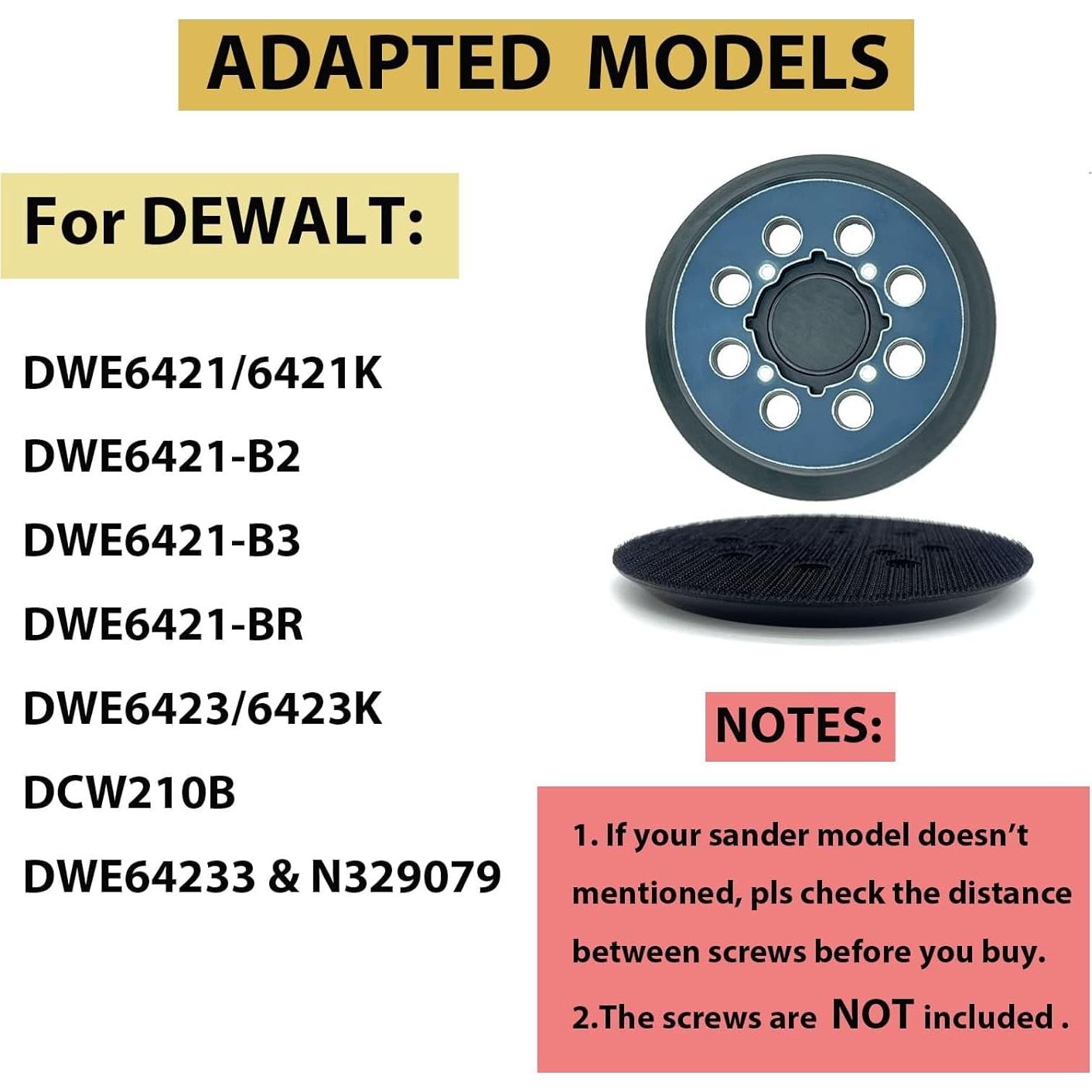Almohadillas de Lijado Dewalt 5" 8 Agujeros Reemplazo