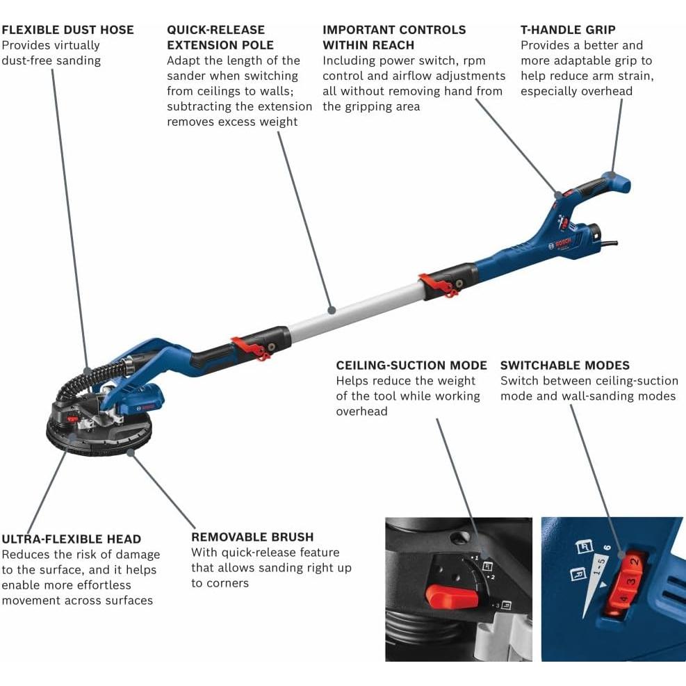 Lijadora de Yeso Bosch GTR55-85 169.6 cm 4.1 kg Eléctrica