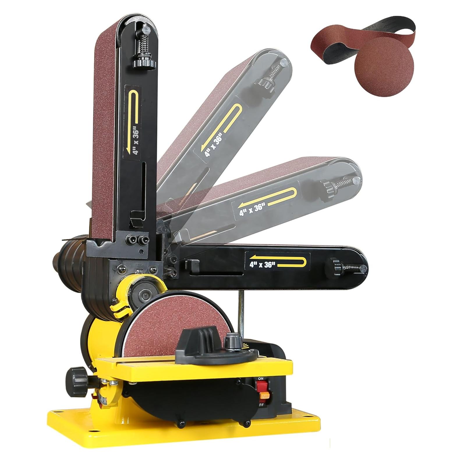 Lijadora de Banda Woodskil 4.3A 2 en 1 con Disco 15 cm