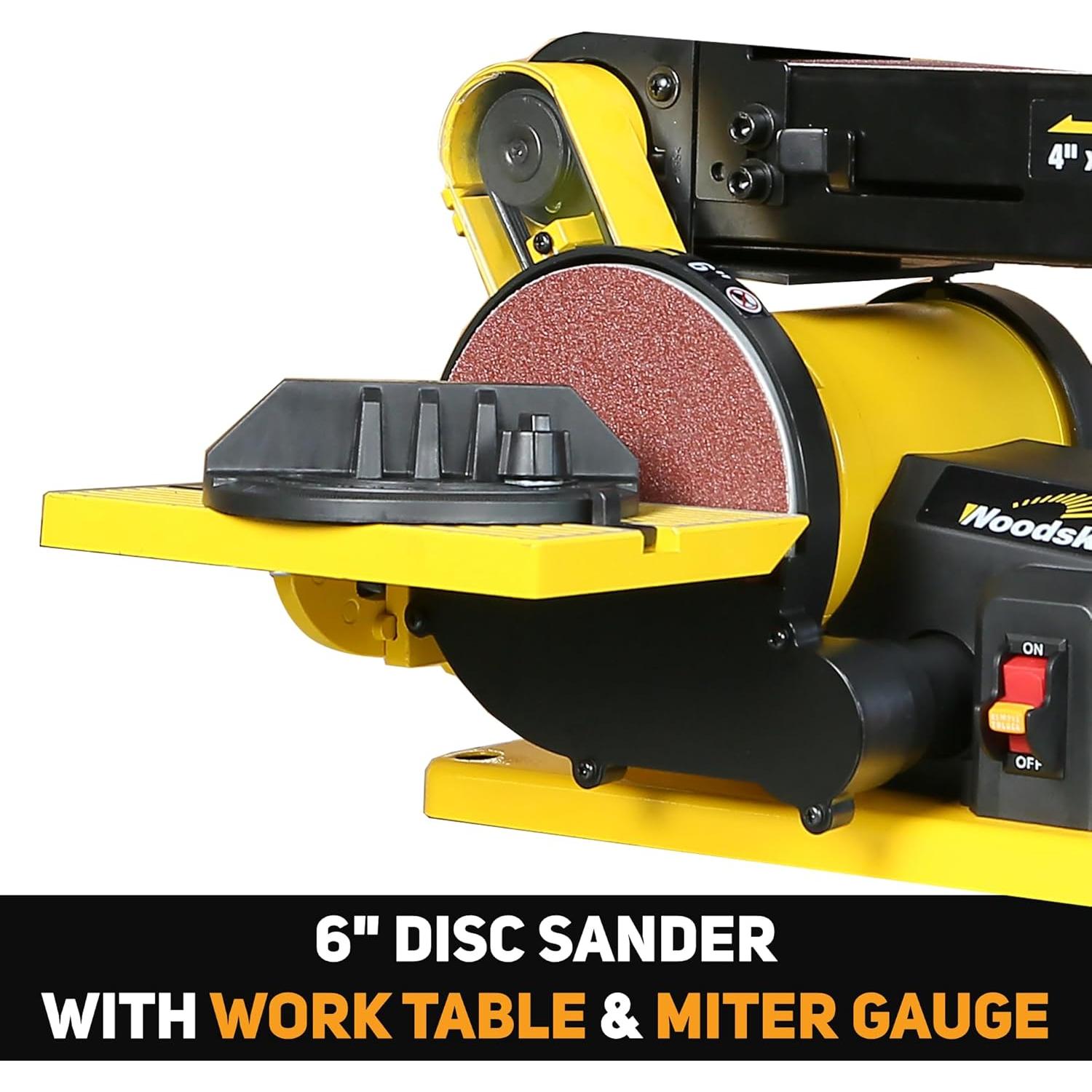 Lijadora de Banda Woodskil 4.3A 2 en 1 con Disco 15 cm