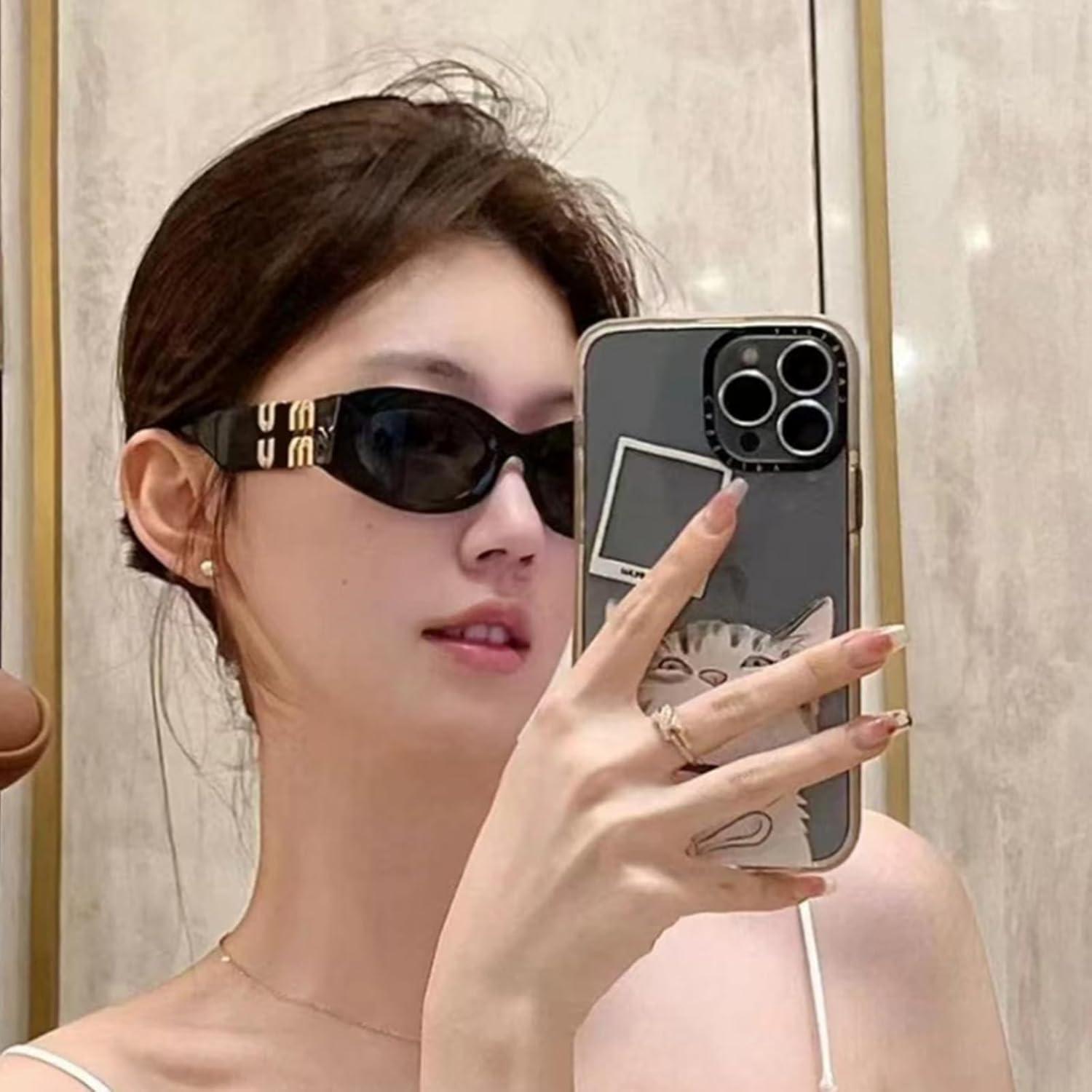 Gafas de sol ovaladas BCUYCF para mujer con protección UV