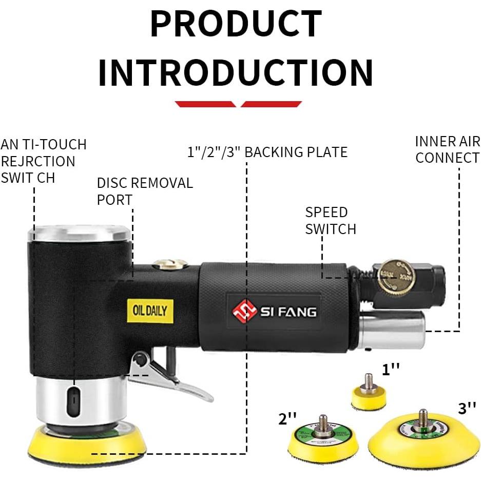 Mini Lijadora Neumática SI FANG 1-3 Pulgadas 15000 RPM
