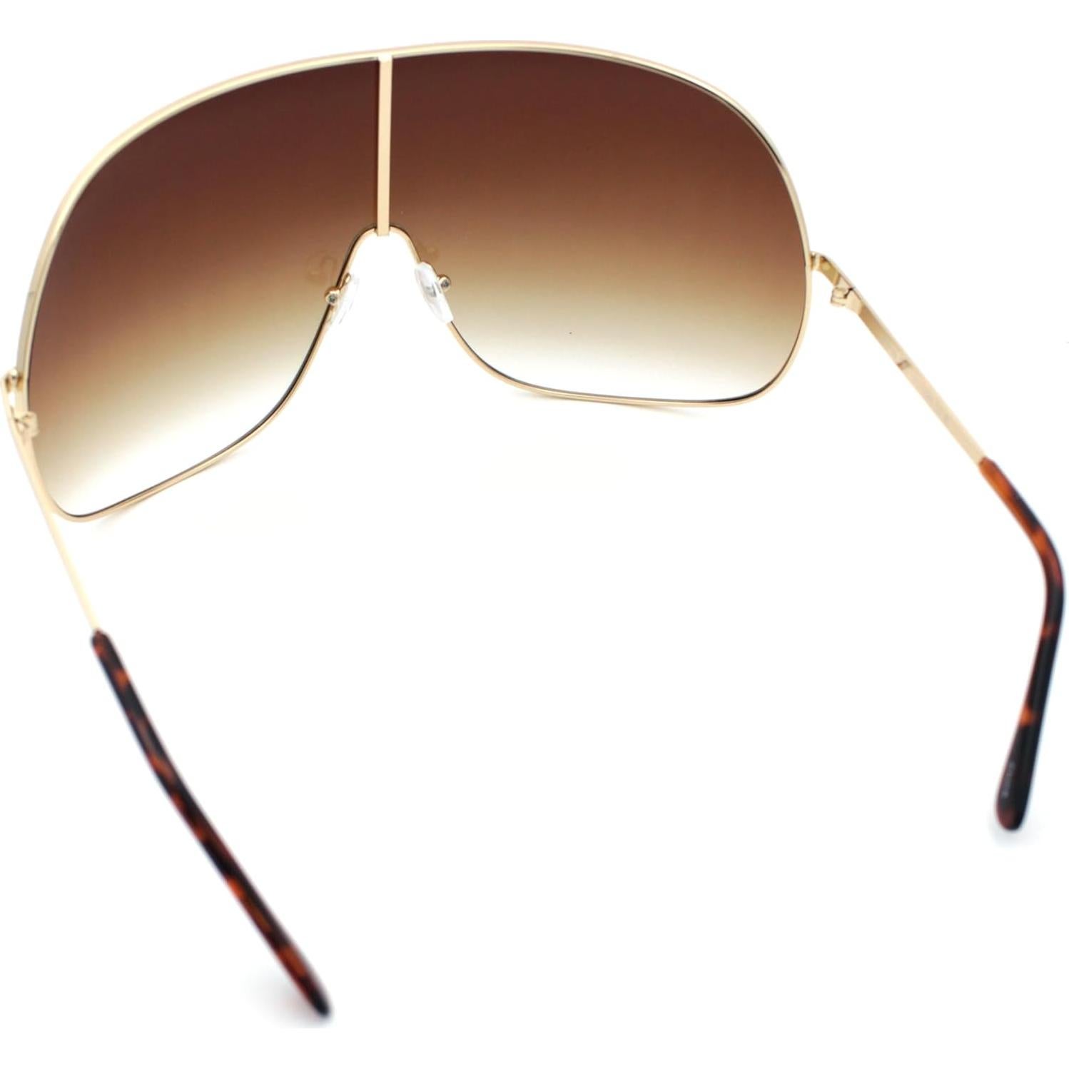 Gafas de sol Racer XXL de metal con lente UV400 - Oro/Marrón