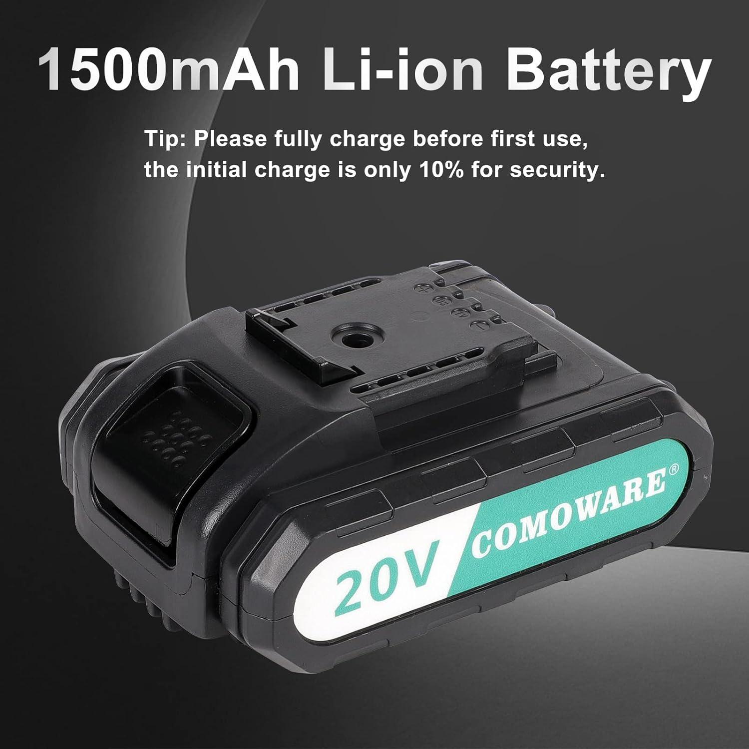 Taladro Inalámbrico COMOWARE 20V 2 Velocidades 266 Nm