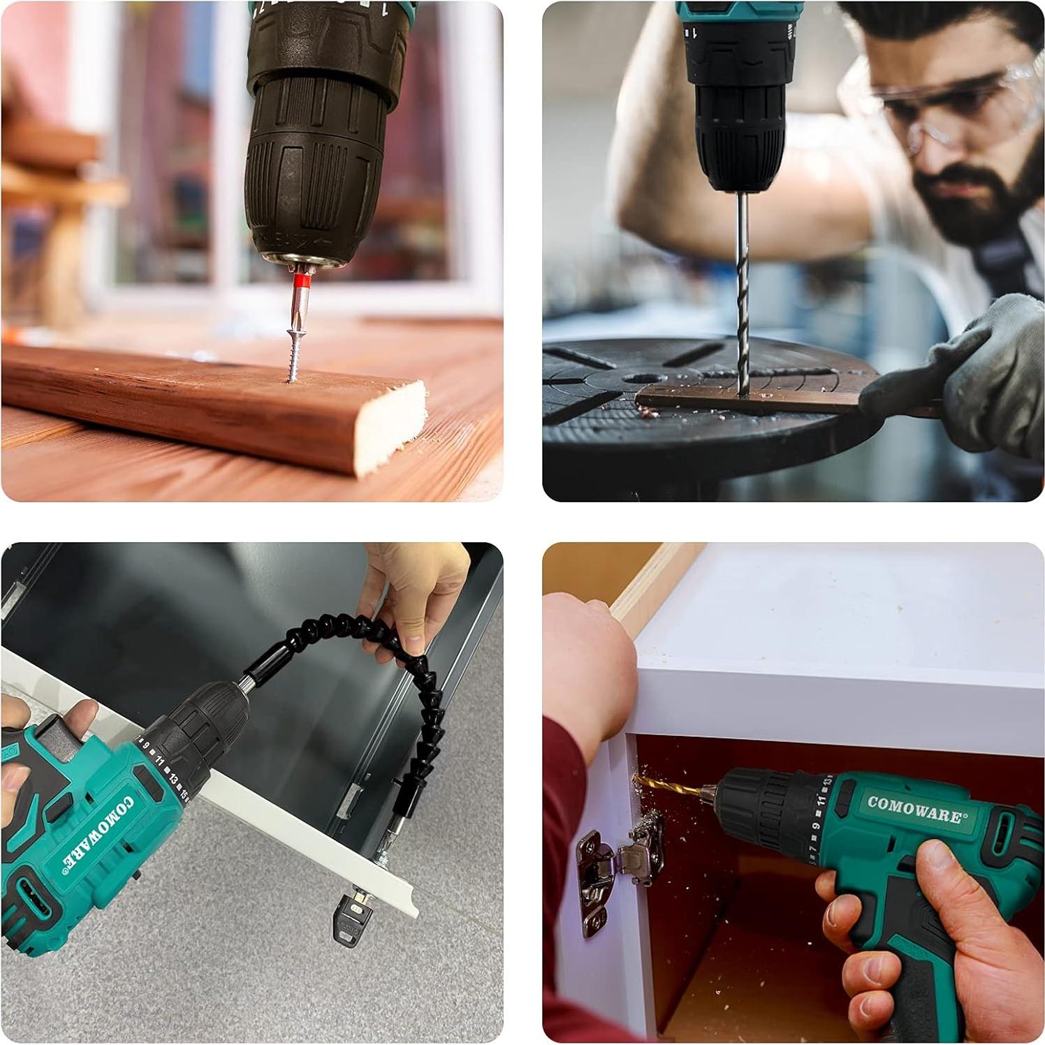 Taladro Inalámbrico COMOWARE 20V 2 Velocidades 266 Nm