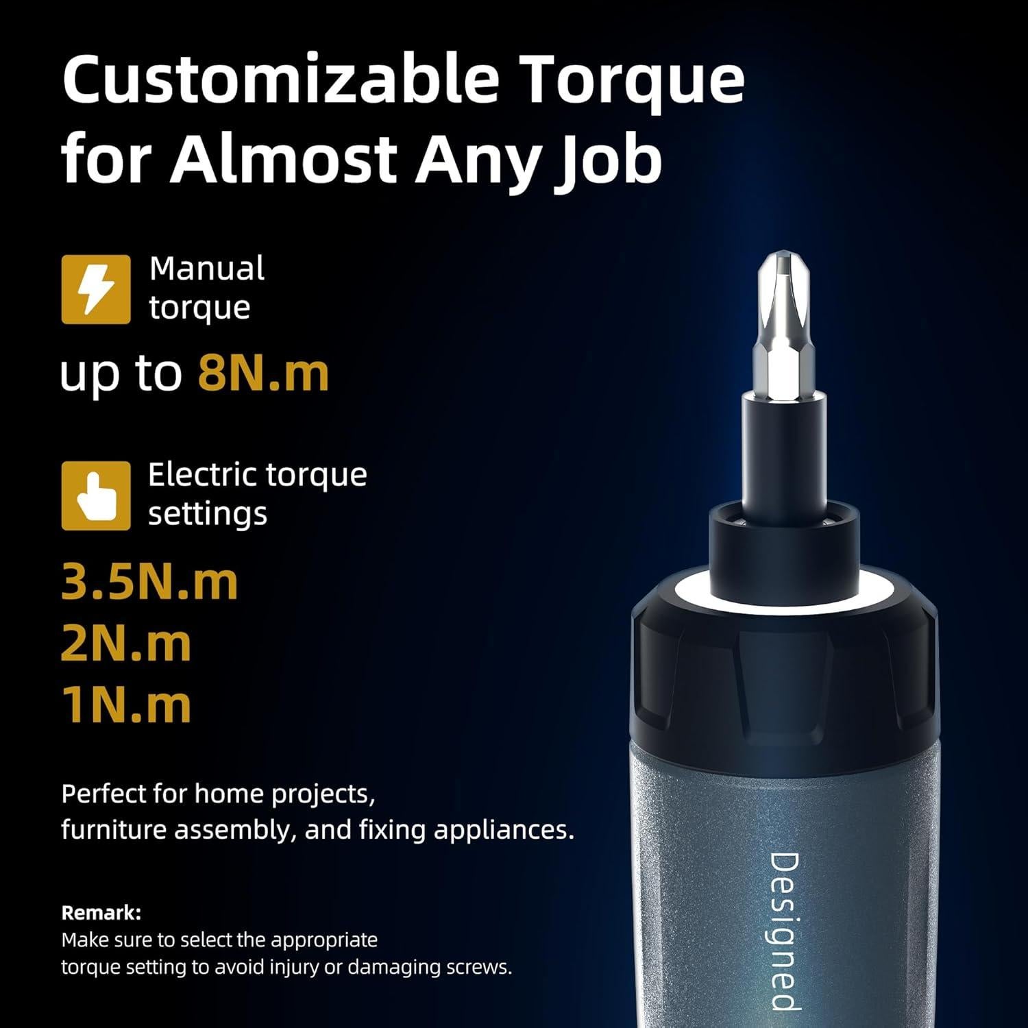 Destornillador eléctrico IfU iSD101 con 12 puntas y luz LED