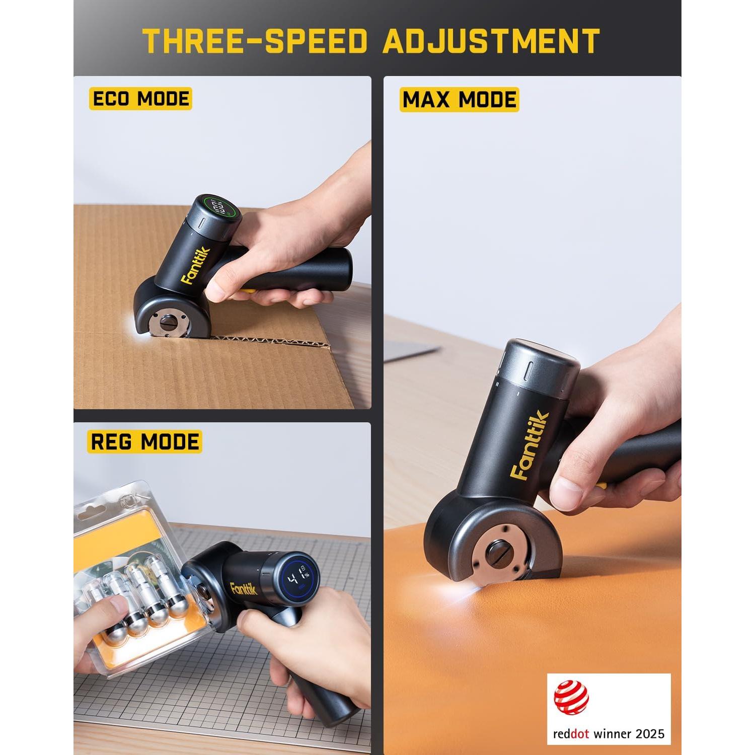 Tijeras eléctricas Fanttik C8 Nano 3.7V con LED y 2 cuchillas