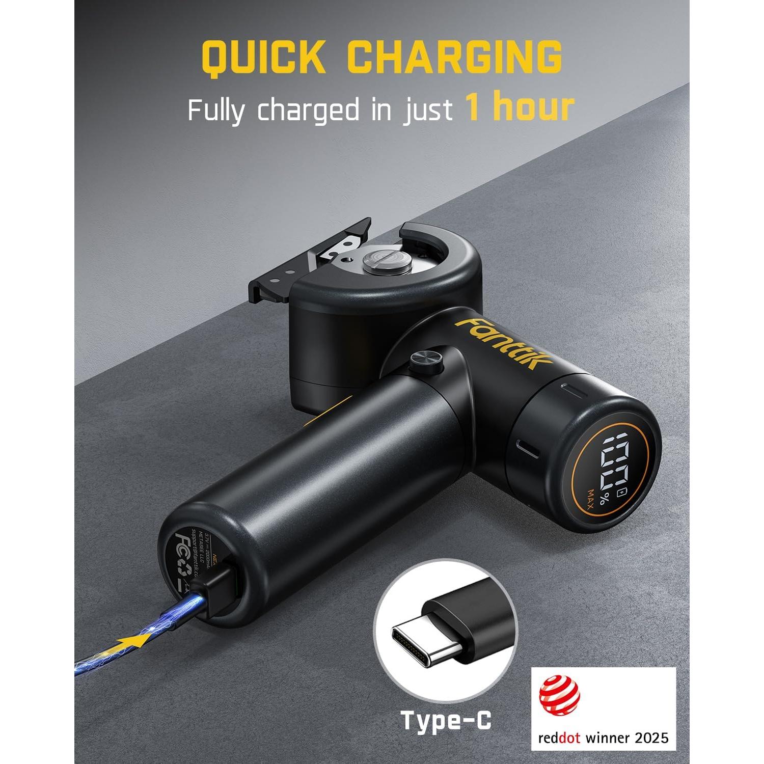 Tijeras eléctricas Fanttik C8 Nano 3.7V con LED y 2 cuchillas