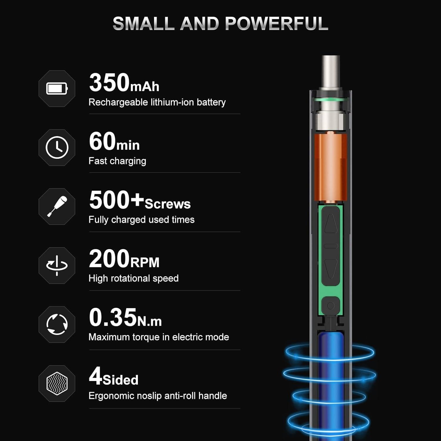 Destornillador Eléctrico STREBITO 144 Piezas Recargable