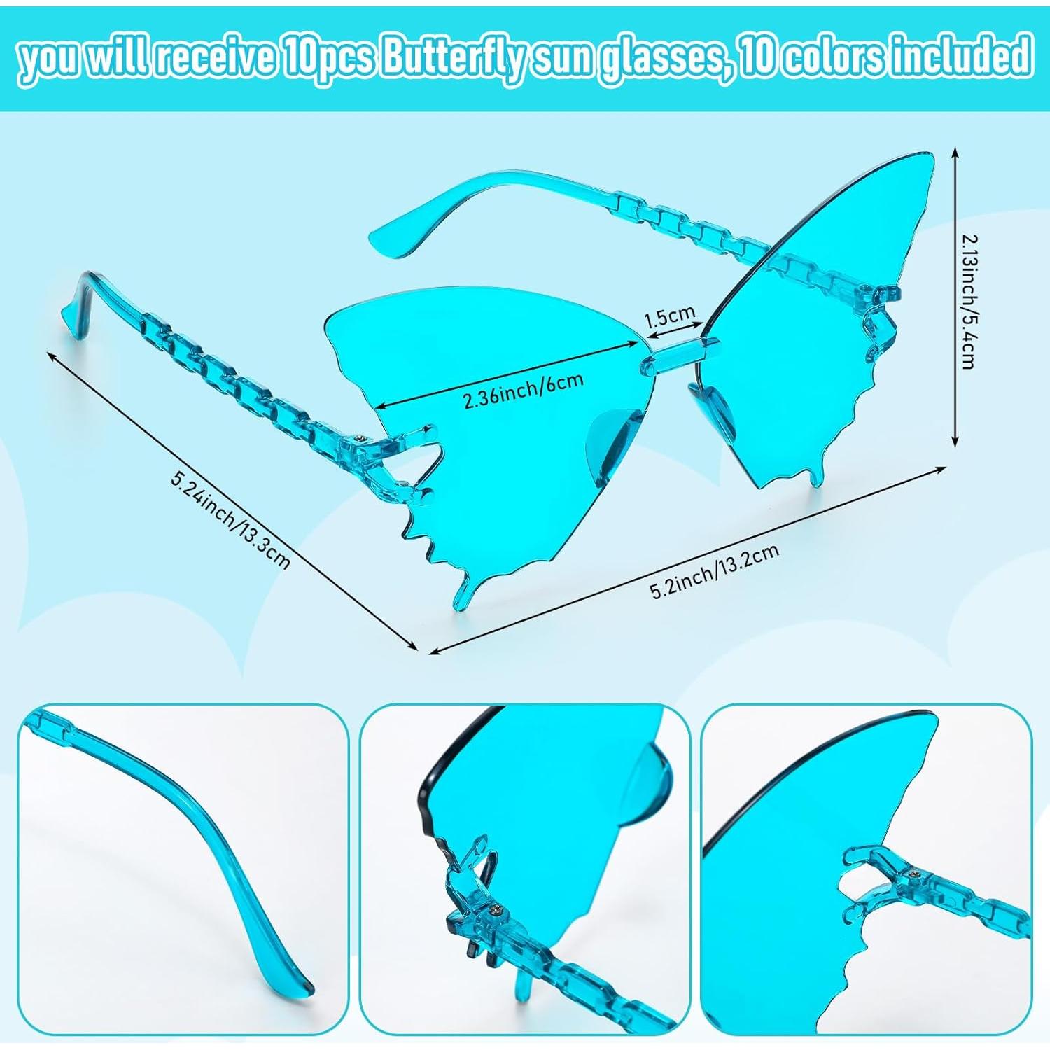 Gafas de sol mariposa Xuhal para mujeres - Set de 10 colores