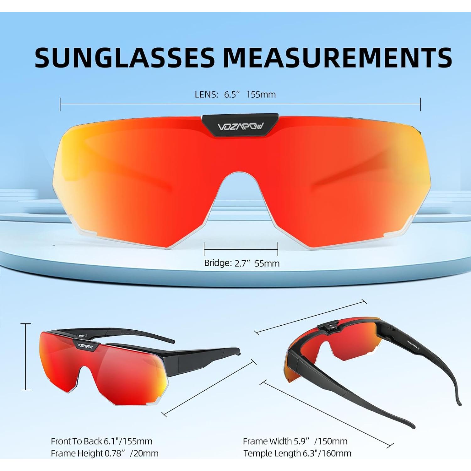 Gafas de sol polarizadas VOZAPOW plegables UV para hombres y mujeres