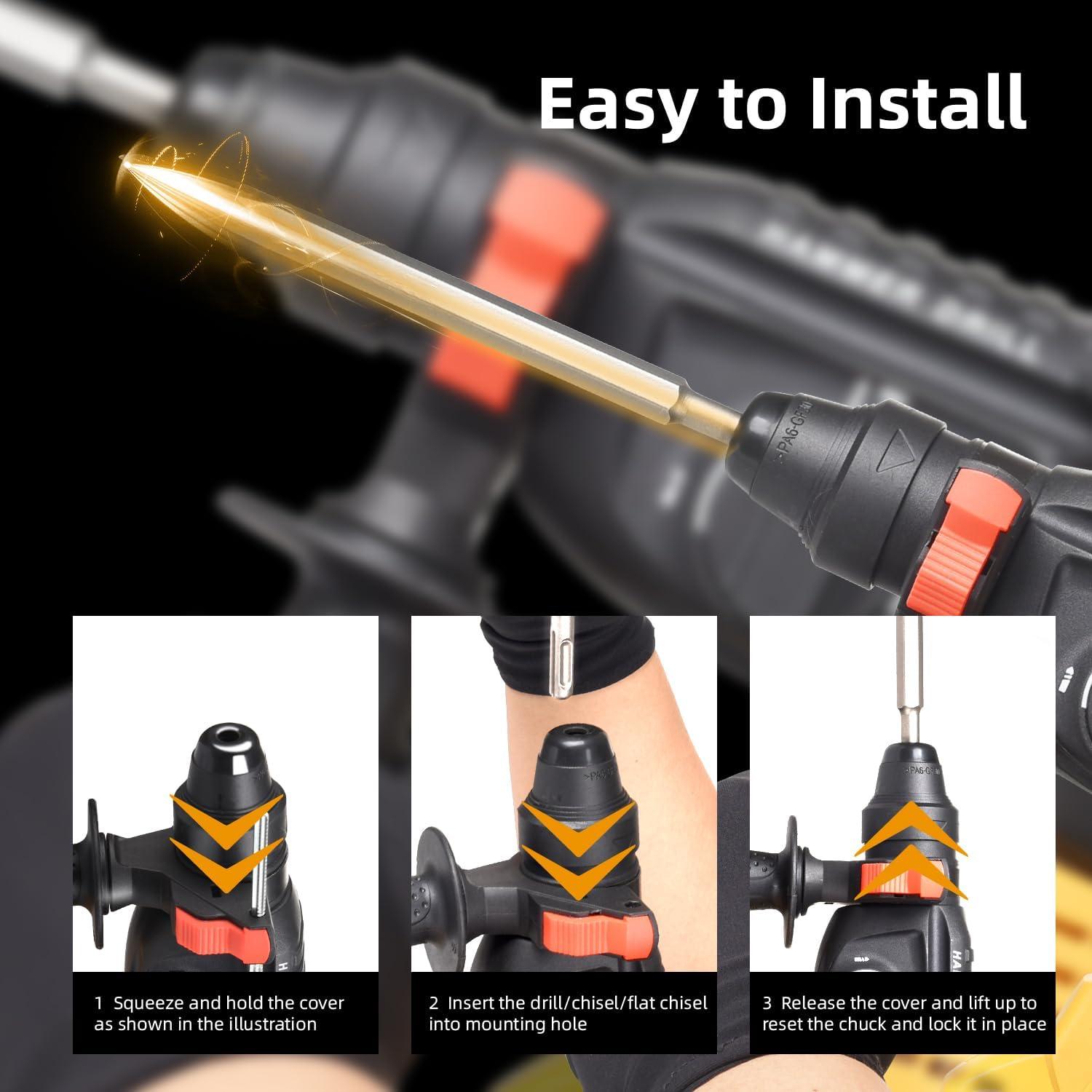 Martillo Perforador Inalámbrico Funnywhale K5 20V 4 Funciones