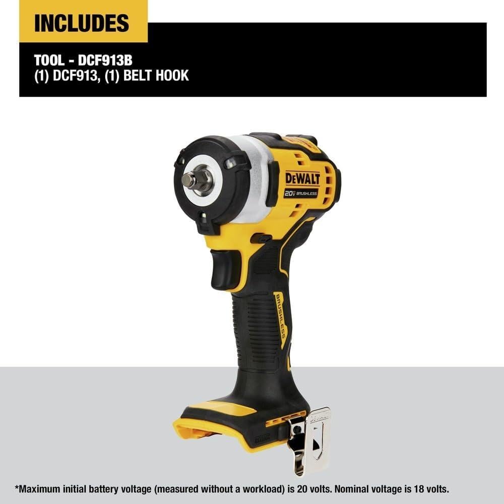 Llave de Impacto DEWALT DCF913B 20V 3/8" Compacta