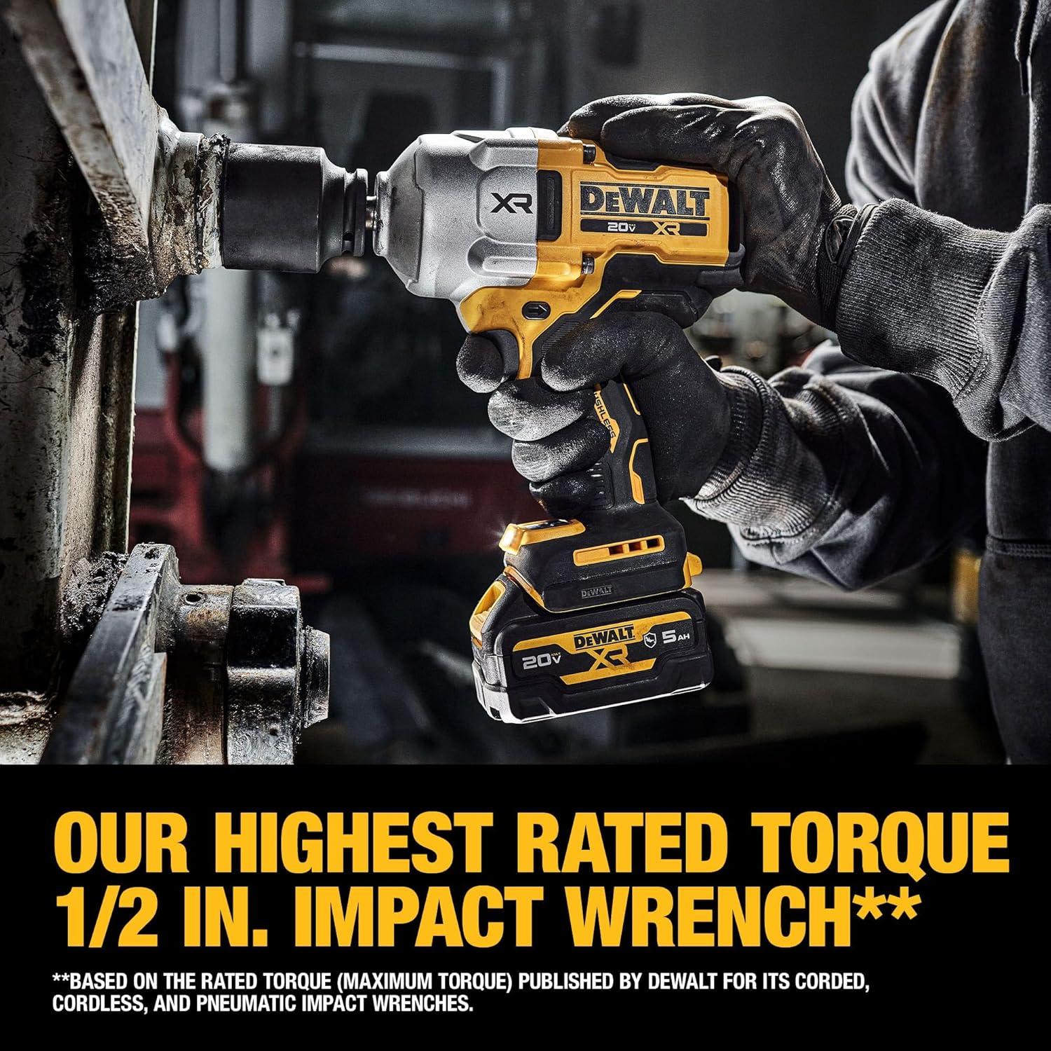 Llave de Impacto Inalámbrica DEWALT 20V MAX XR 1/2" Kit