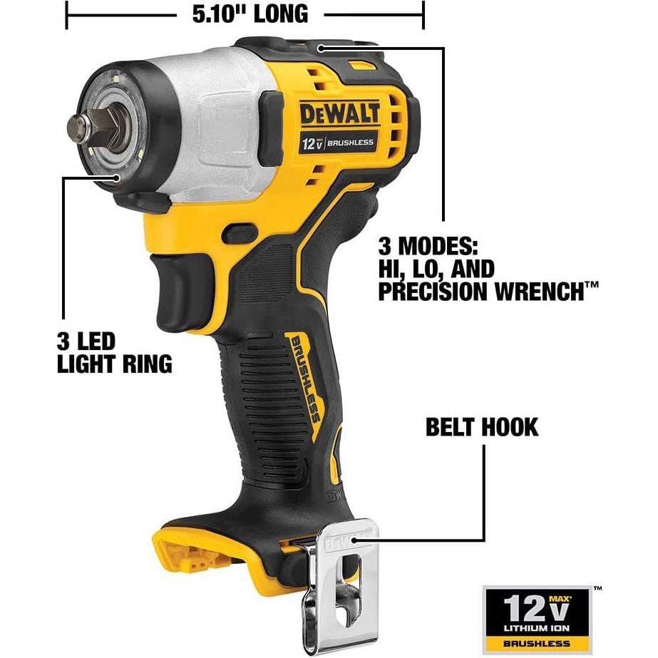 Llave de Impacto DEWALT DCF902 12V Inalámbrica 3/8"