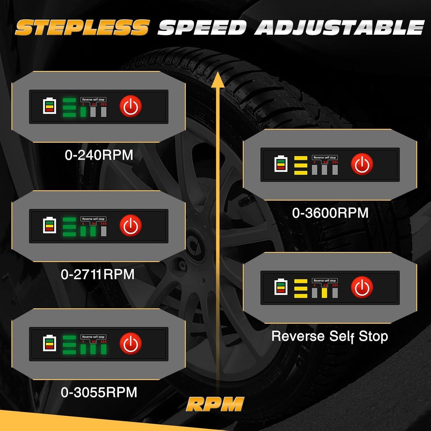 Llave de impacto inalámbrica 1/2" BellaDimora 21V 800N.m