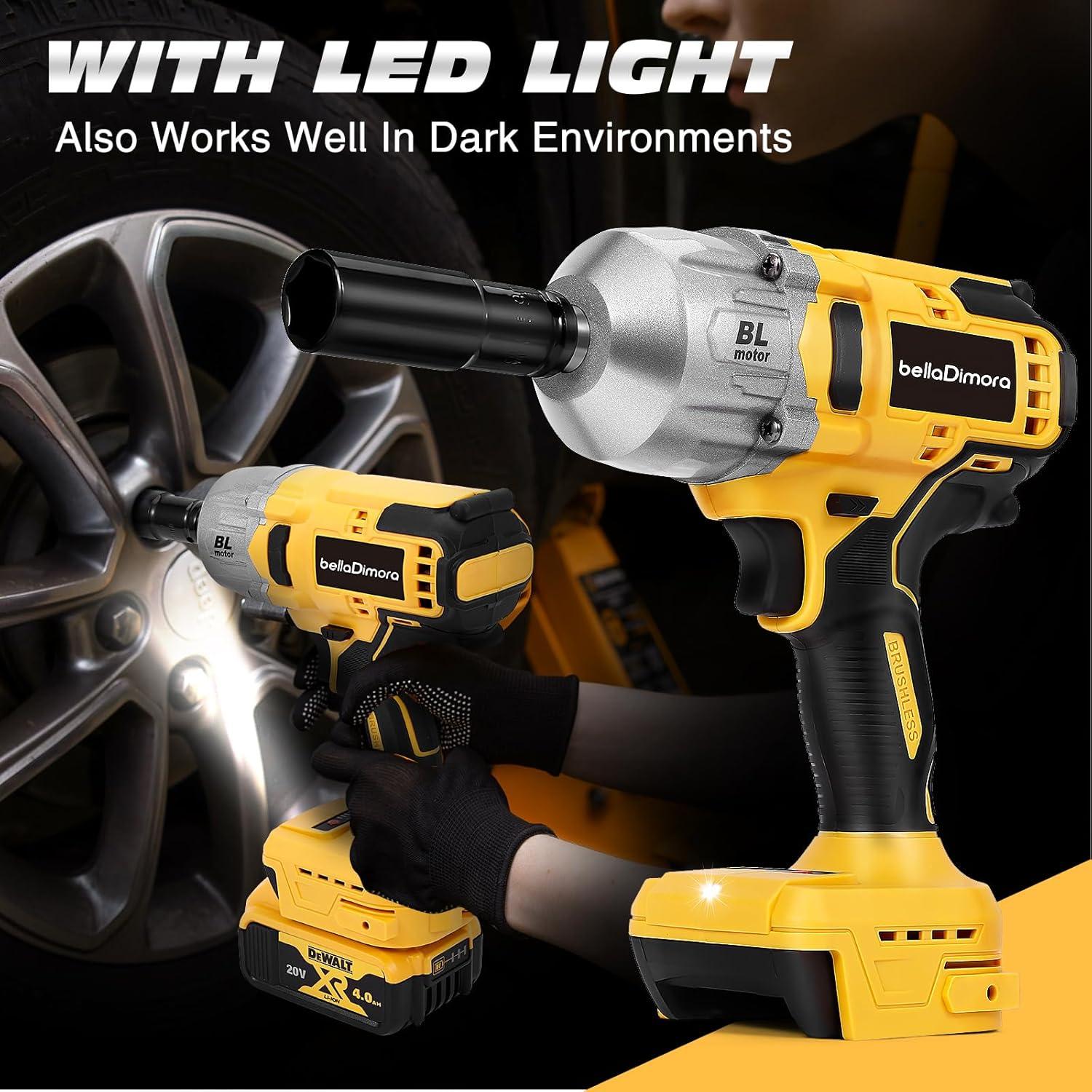 Llave de impacto inalámbrica 1/2" BellaDimora 21V 800N.m