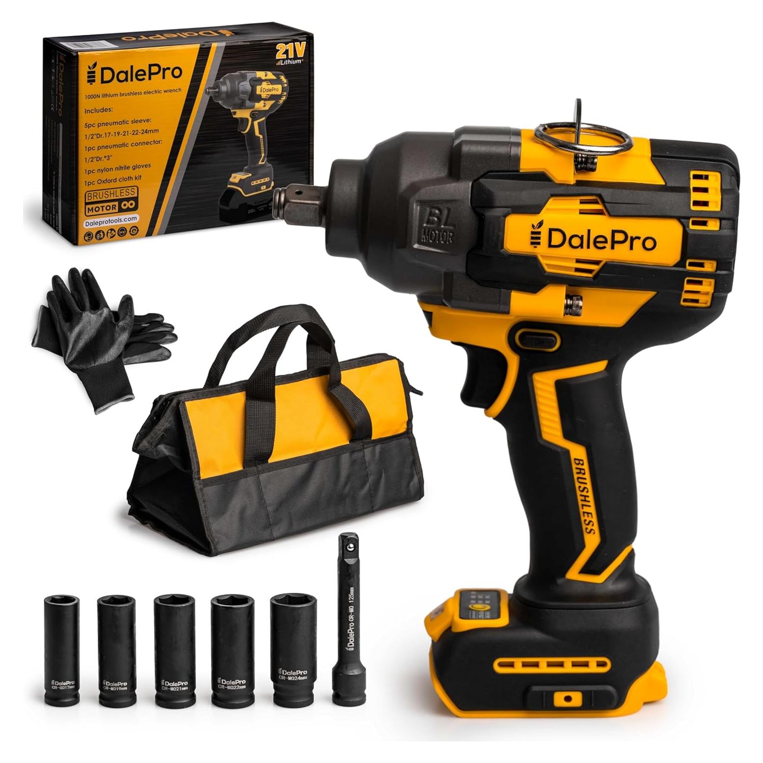 Llave de impacto inalámbrica DeWalt 20V 1000 N.m Amarillo