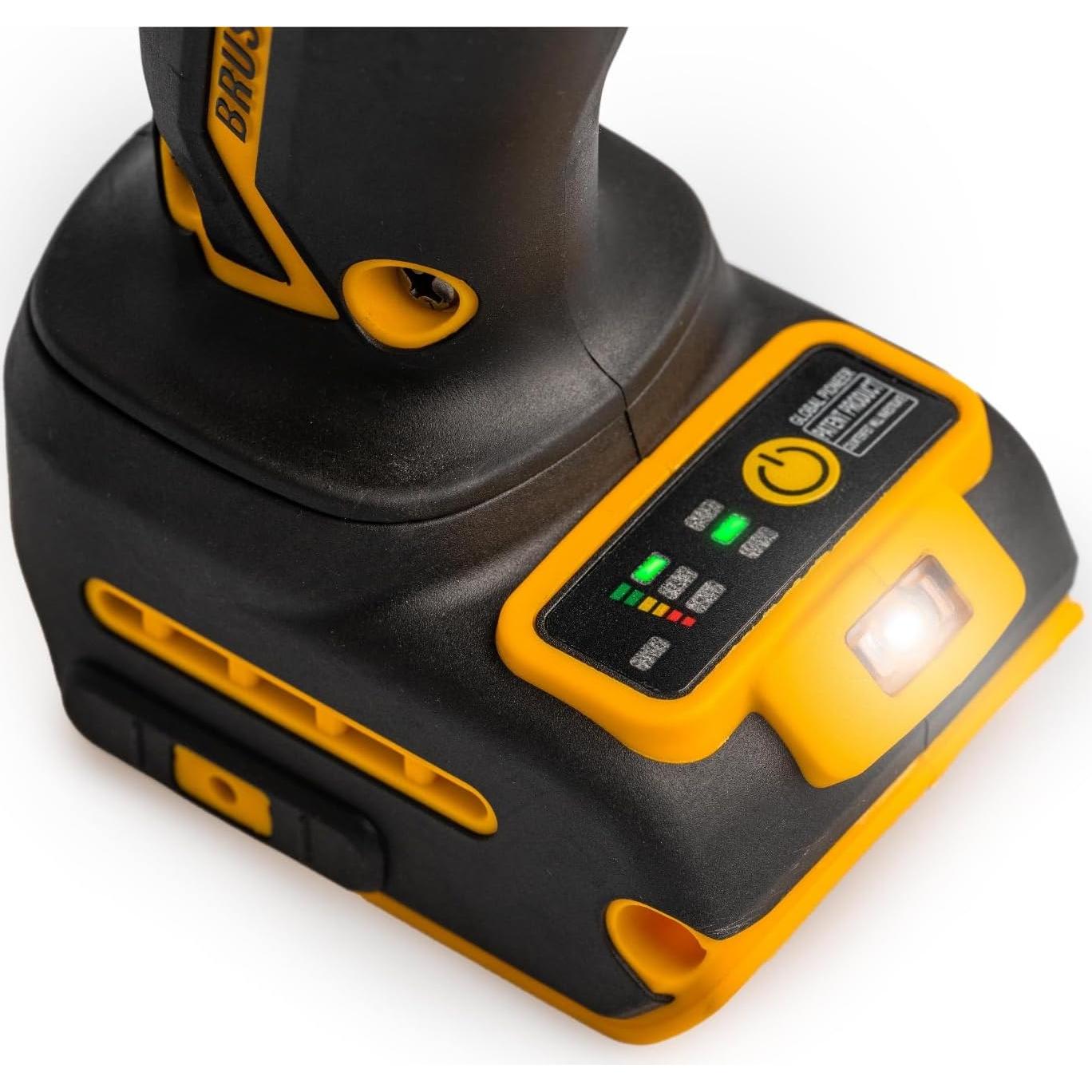 Llave de impacto inalámbrica DeWalt 20V 1000 N.m Amarillo