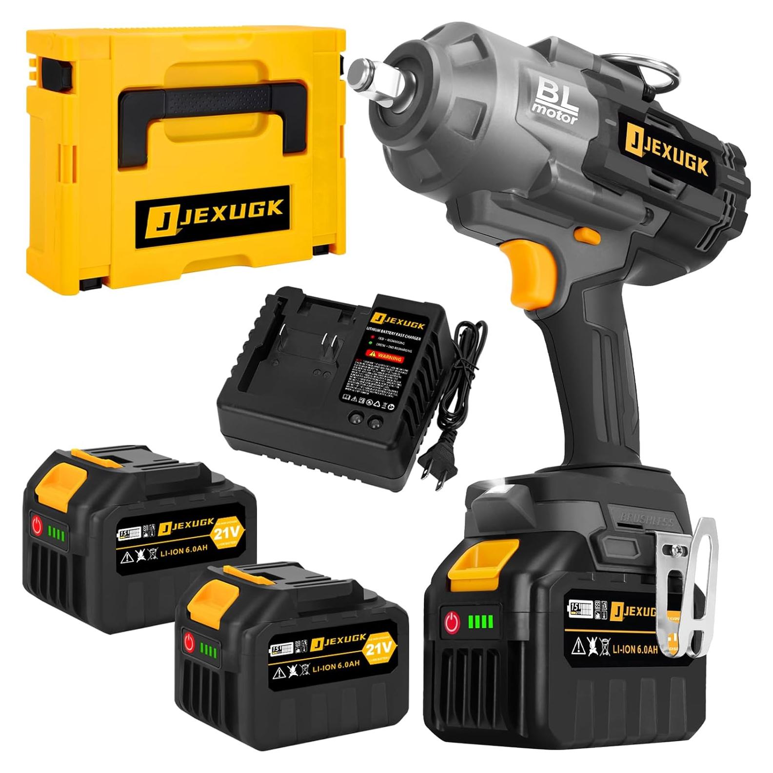 Llave de Impacto Inalámbrica JEXUGK 2000Nm 1/2" 21V