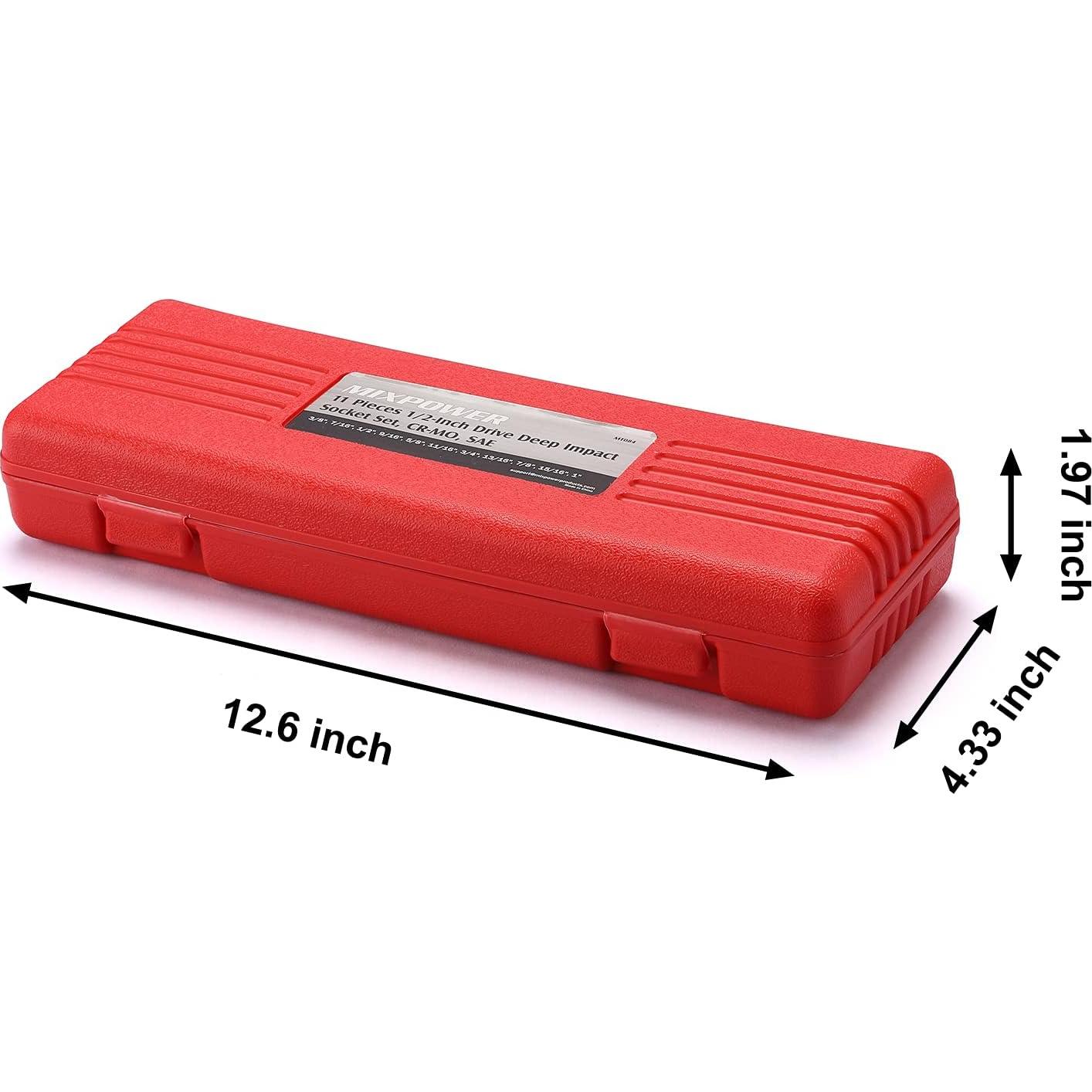 MIXPOWER Juego de 11 Piezas de 1/2" Profundidad 10-24mm