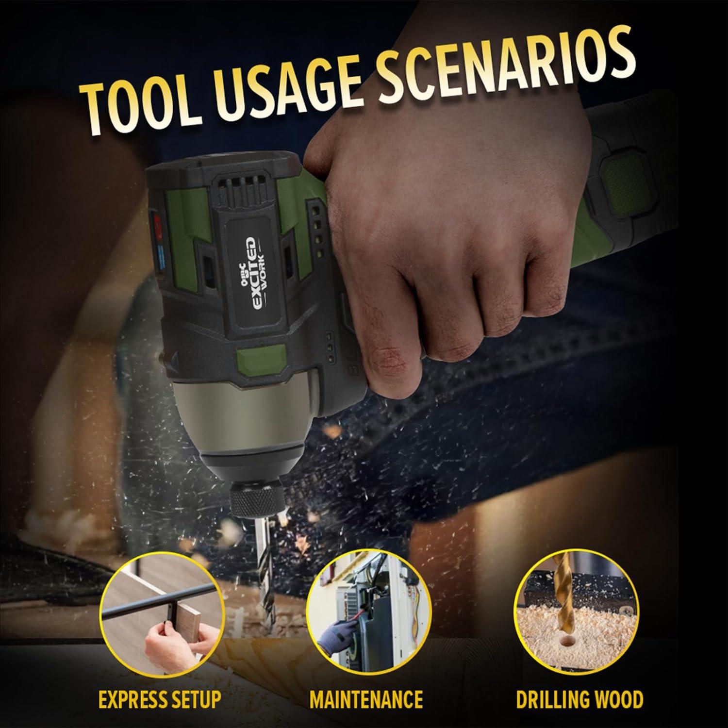 Destornillador Inalámbrico LAZYLAND 17V 140Nm 3 Velocidades