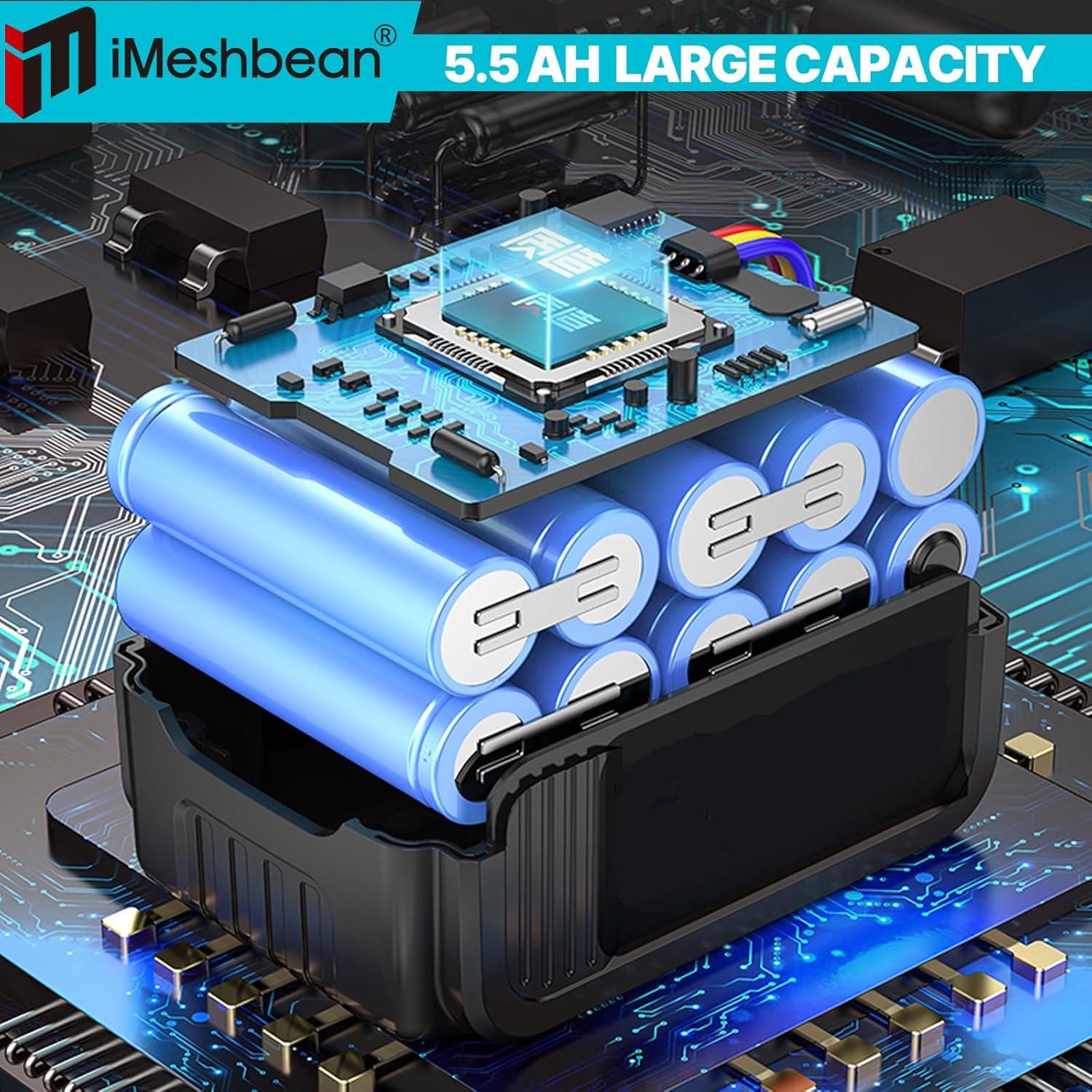 Llave de impacto inalámbrica iMeshbean 1000Nm 21V 2 baterías