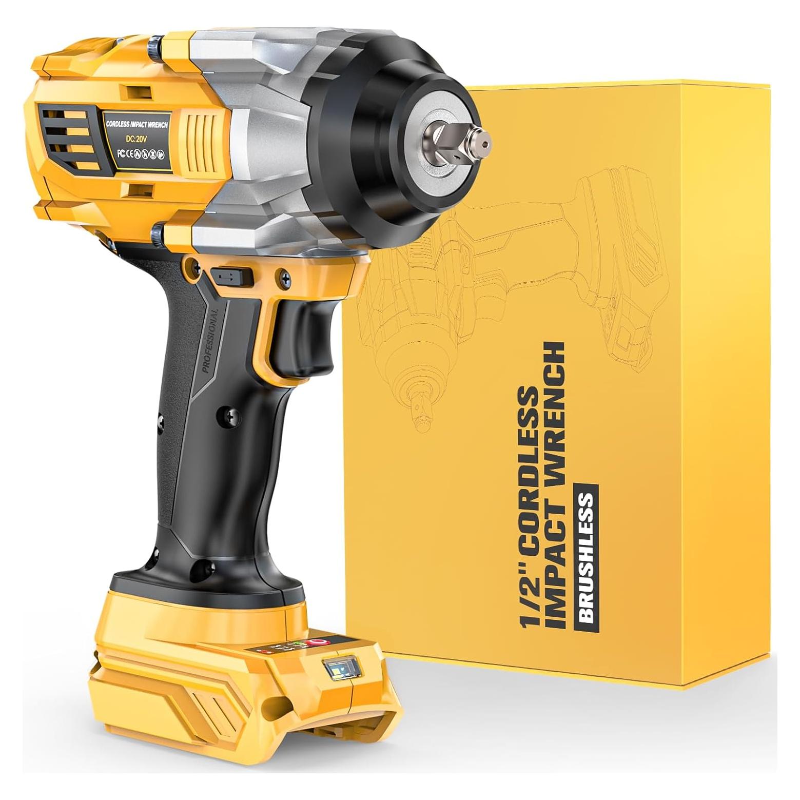 Llave de impacto inalámbrica NATBEESY 20V 1/2" 1360N.m