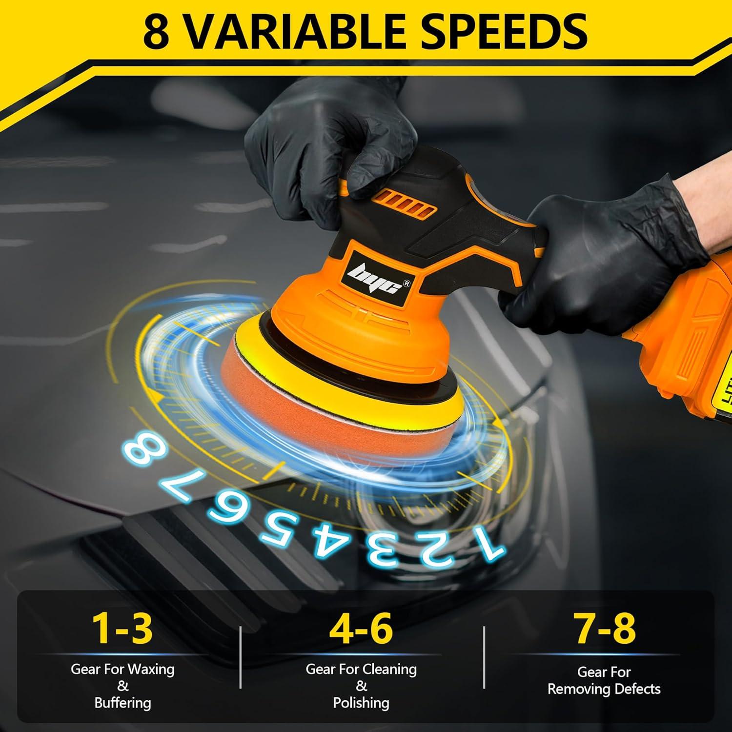 Pulidora Inalámbrica Dewalt 20V 6" 8 Velocidades Portátil