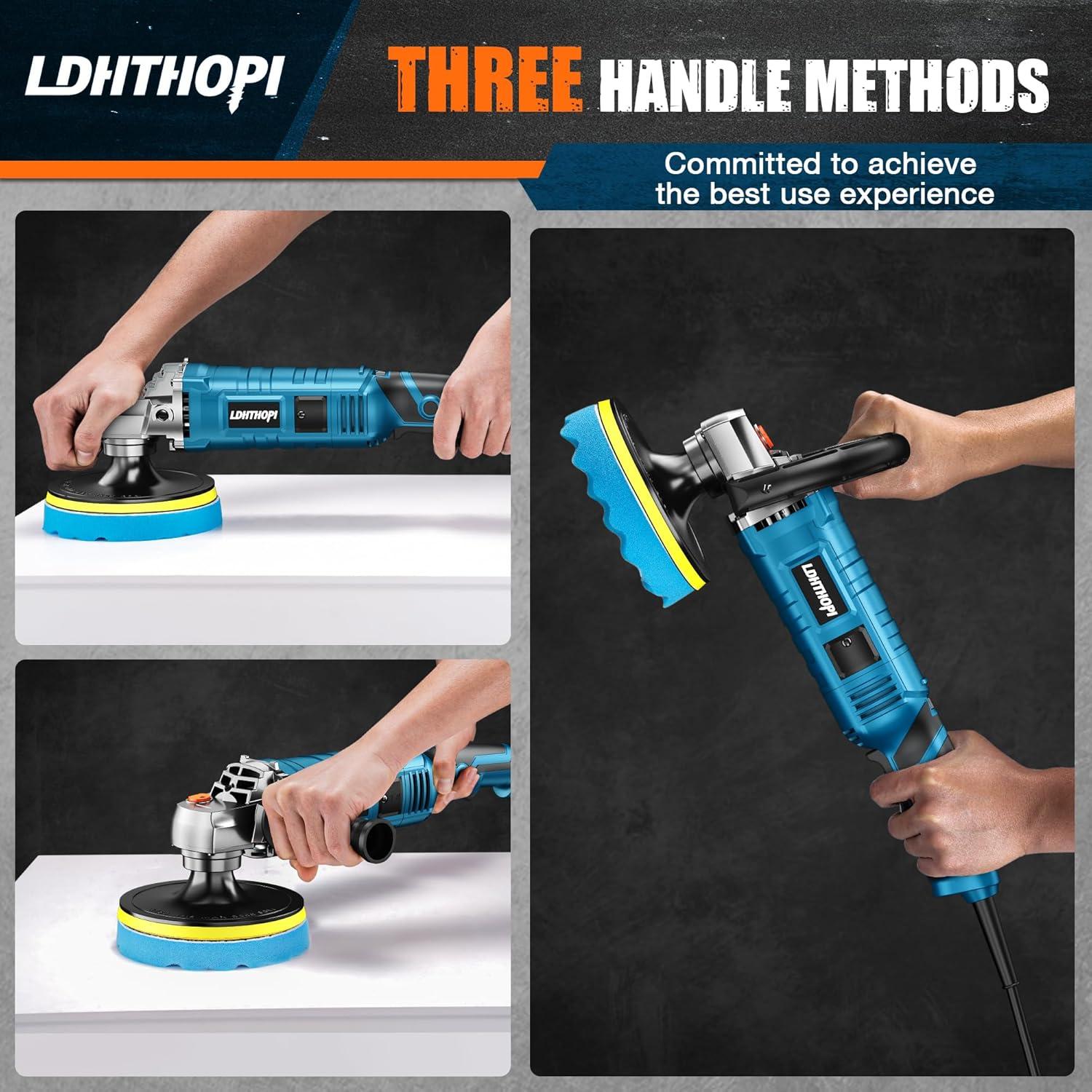 Pulidor Rotativo LDHTHOPI 1600W 7" 7 Velocidades