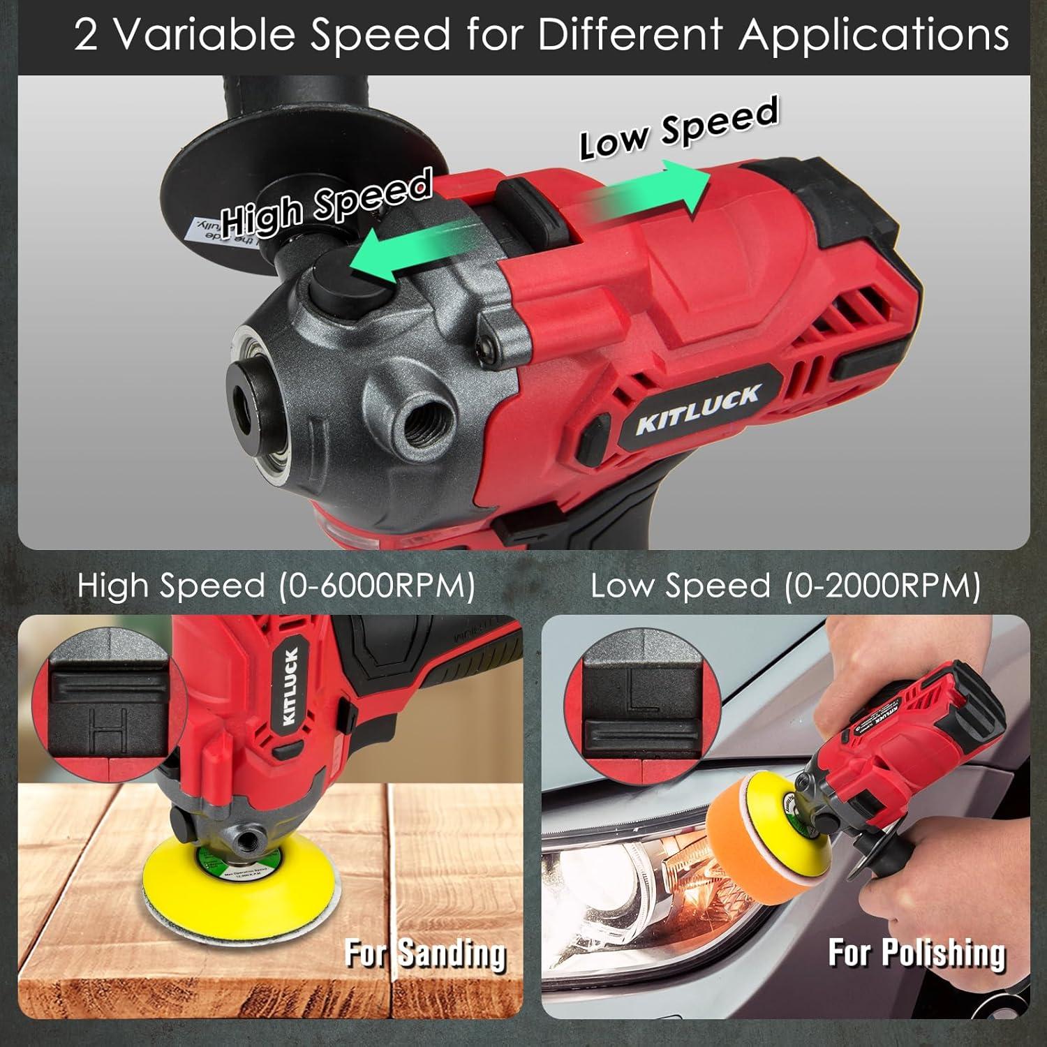 Pulidora Inalámbrica KITLUCK 12V con 40 Almohadillas