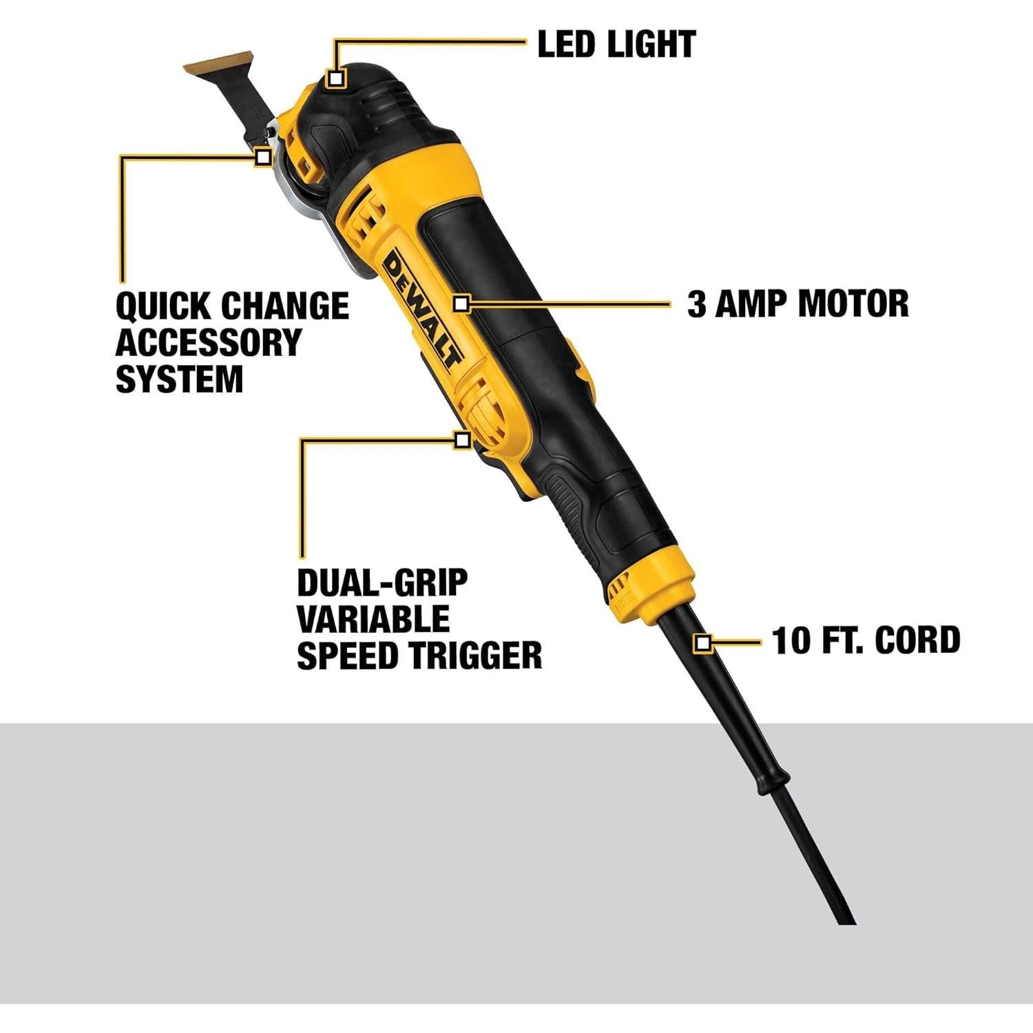 Herramienta Oscilante DEWALT DWE315SK 3A con 19 Accesorios