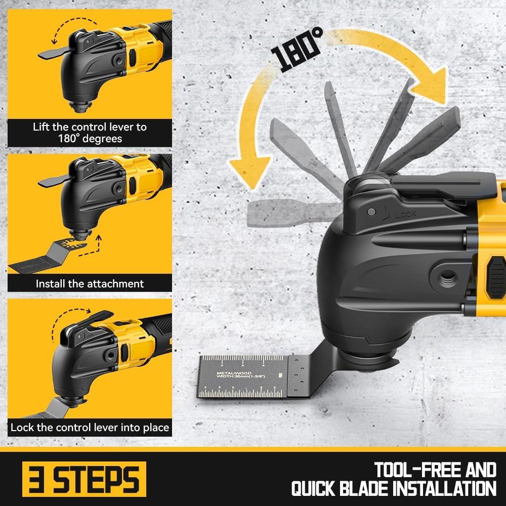 Herramienta Oscilante Inalámbrica NATBEESY 20V - 6 Velocidades