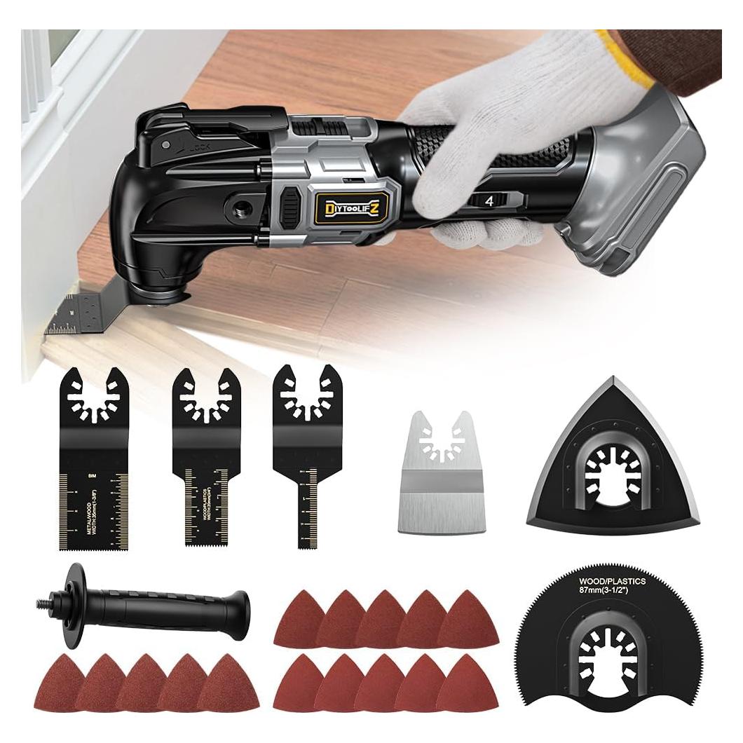 Herramienta Oscilante Inalámbrica DIYtoolifz 20V 6 Velocidades