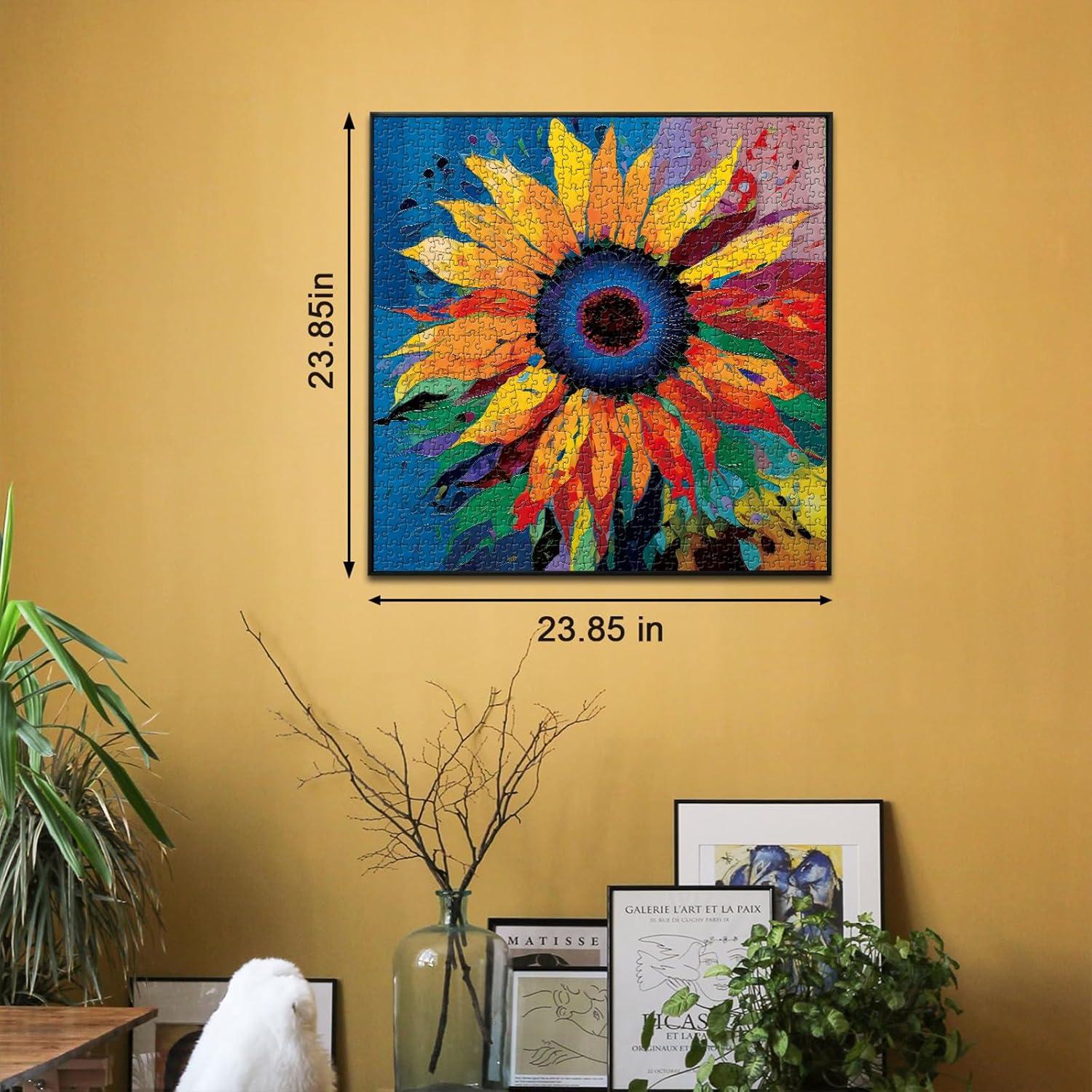 Rompecabezas PICKFORU Girasol 1000 Piezas Arte Floral