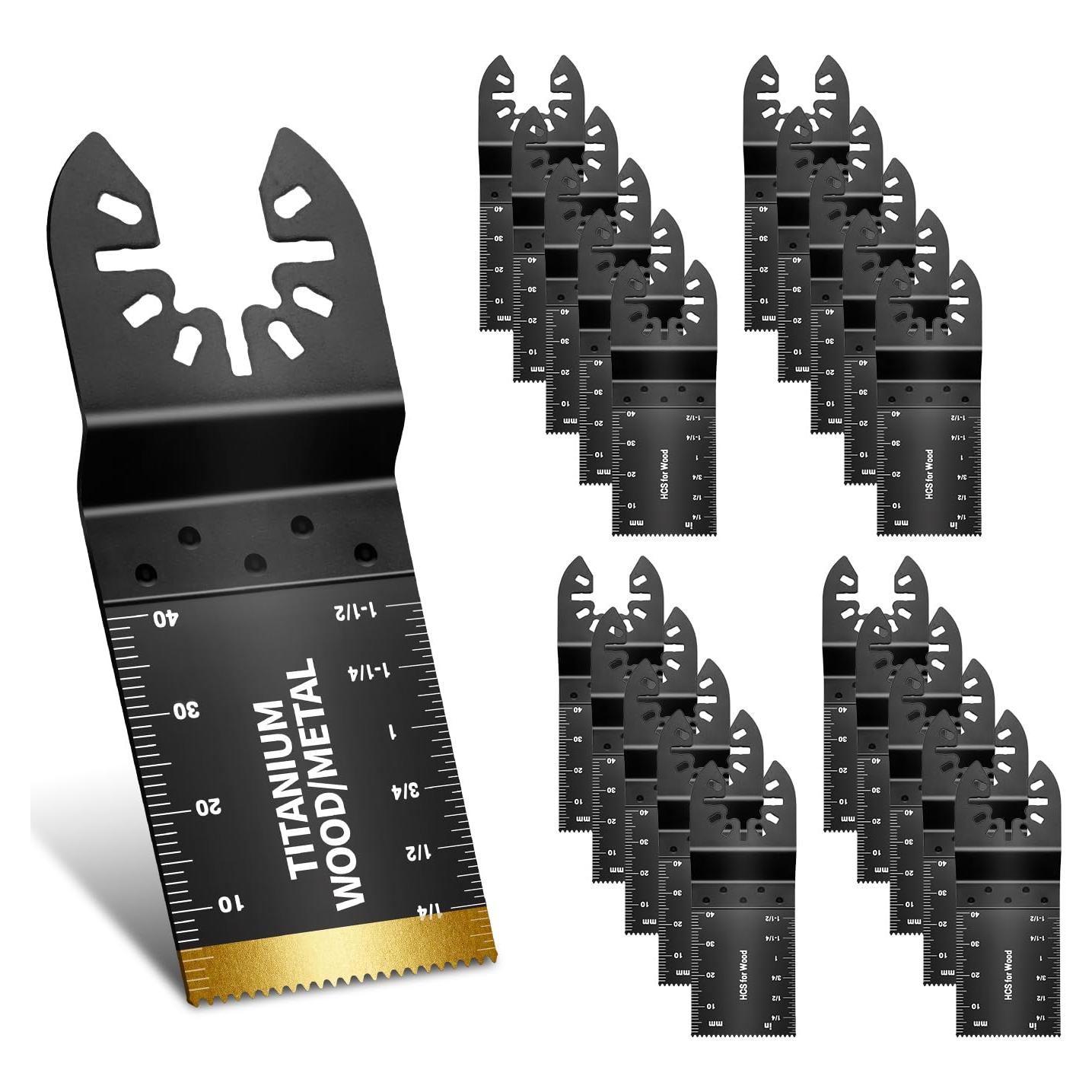 Kit 20 Hojas Oscilantes Hiinny para Madera y Metal